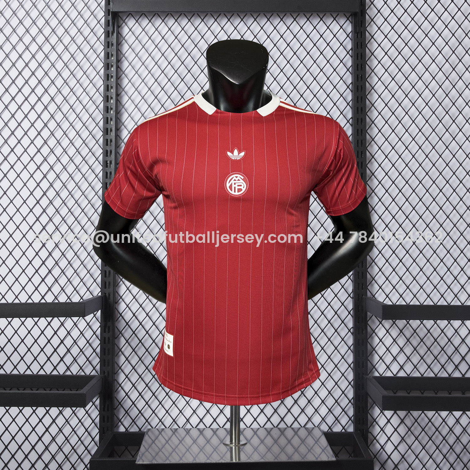 foot-Bayern Munich 25-26 Trefoil Red And White Travel Jersey - Player Version