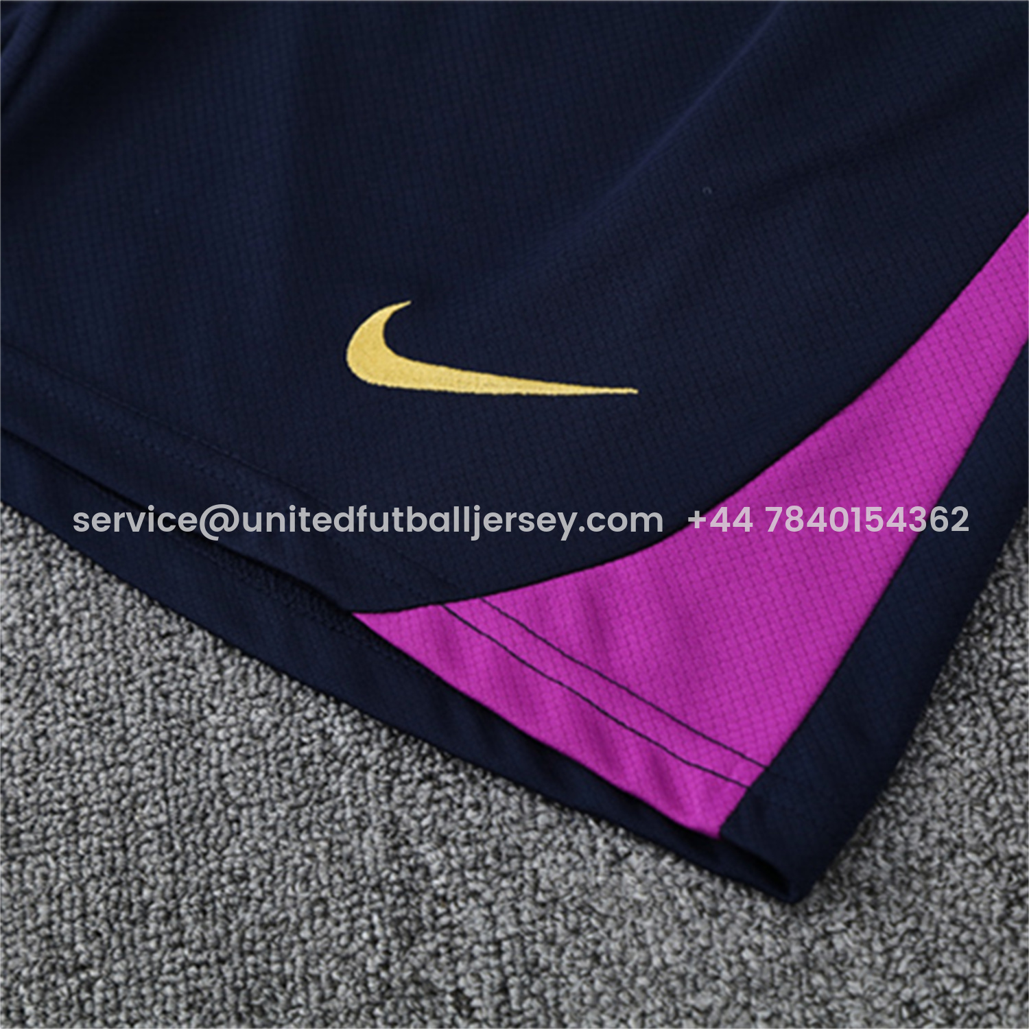 foot-Barcelona 25-26 Kids Short-Sleeve Training Set - Purple Top & Deep Blue Shorts