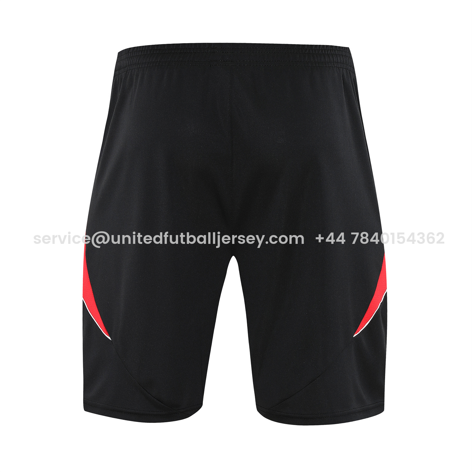 foot-Manchester United 25-26 Short-Sleeve Training Set - Red Edge White Top & Black Shorts