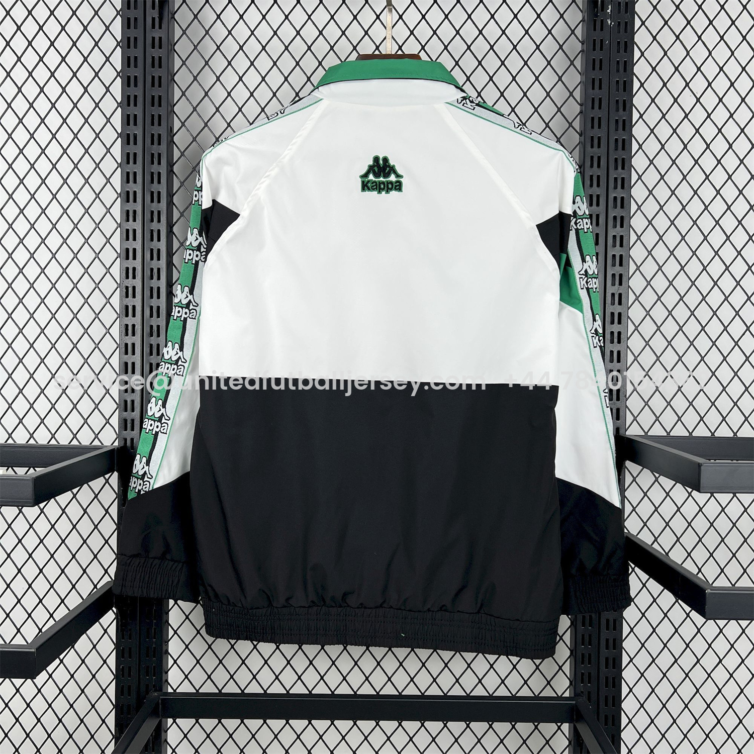 foot-Retro Real Betis 1995-96 Black And White Windbreaker