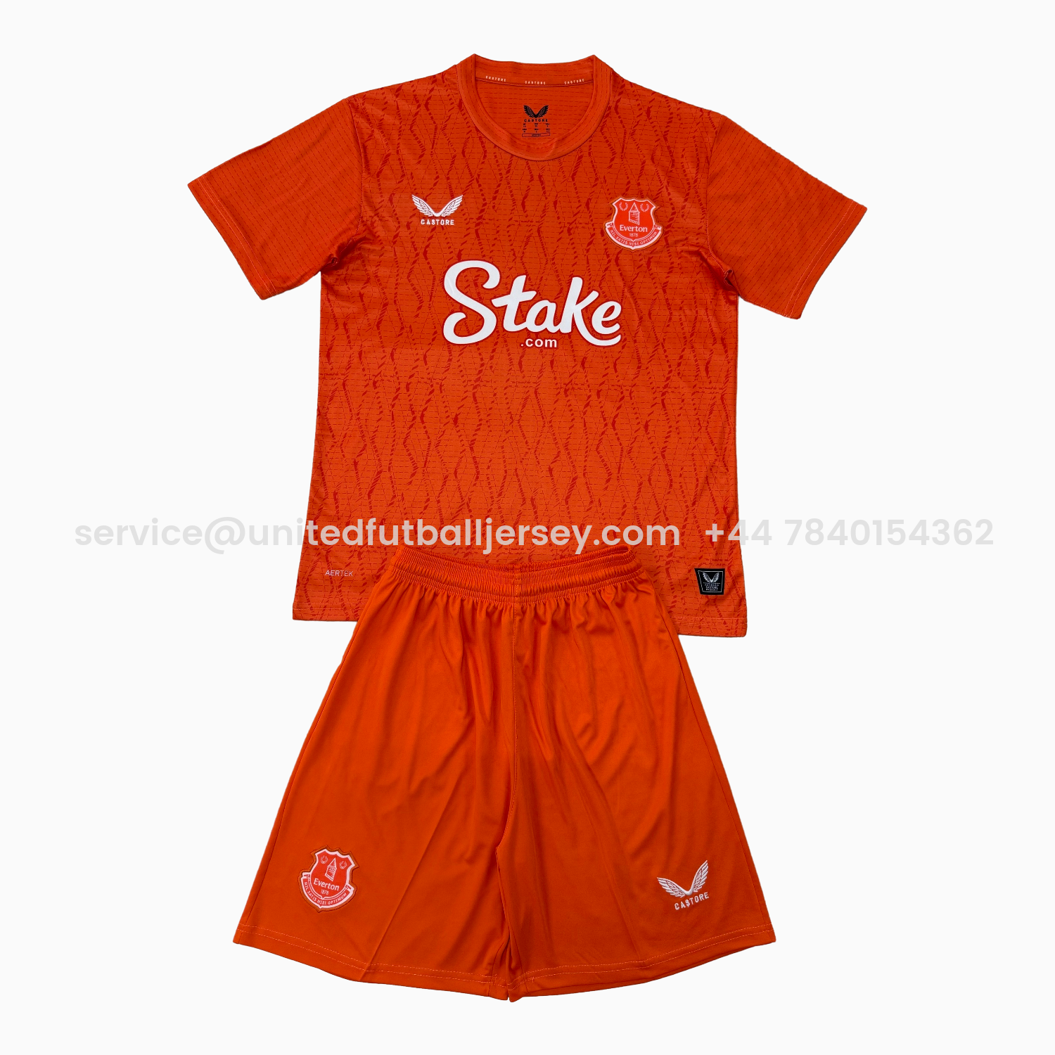 foot-Everton 25-26 Orange Goalkeeper Men's Adult Jersey Set - Fans Version