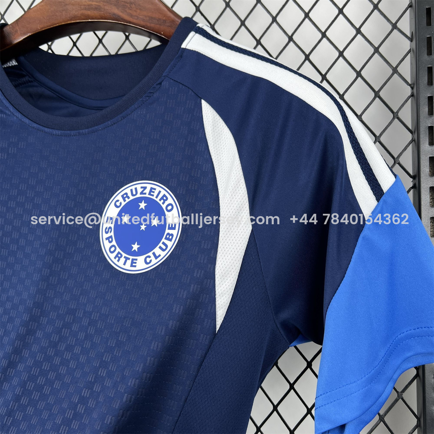 foot-Cruzeiro 25-26 Pre-Match Dark Blue Jersey - Fans Version