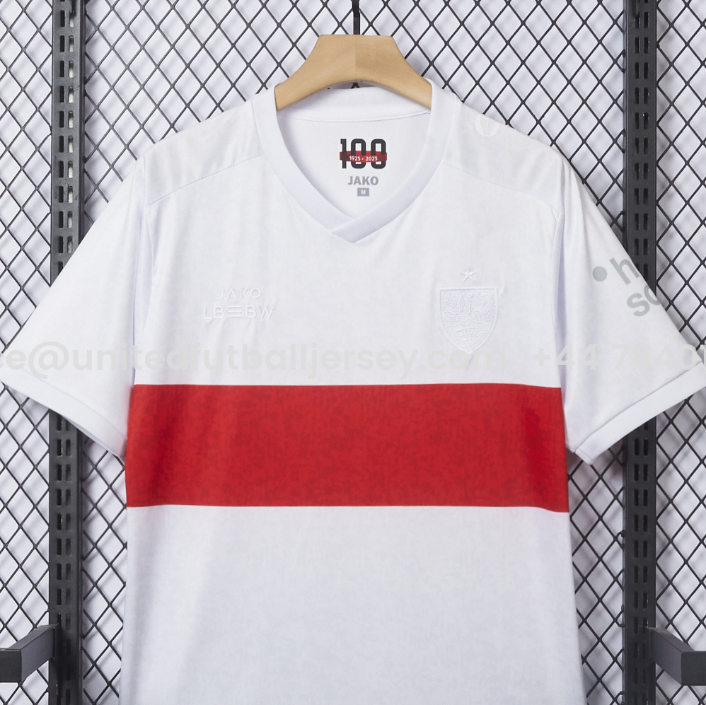 foot-【Embroidered Team Badge】Stuttgart 25-26 100th Anniversary Jersey - Fans Version