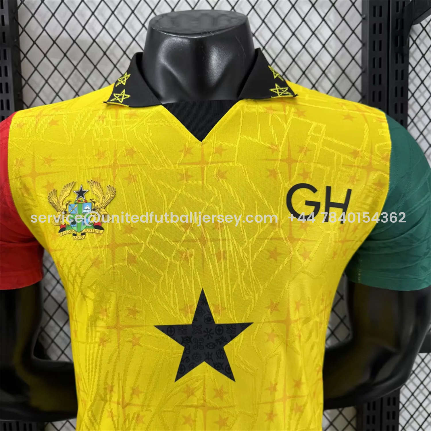 foot-Ghana 2026 Coat Of Arms Yellow Special Jersey - Player Version