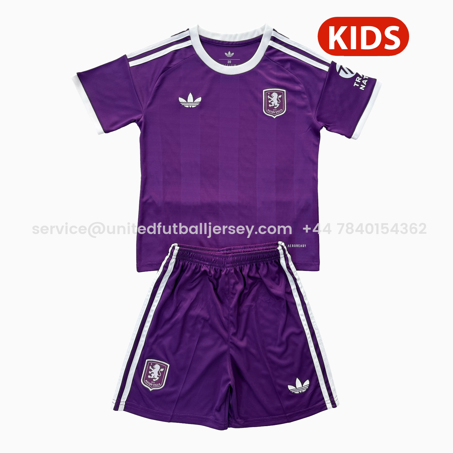 foot-Aston Villa 25-26 Purple Goalkeeper Kids Kit
