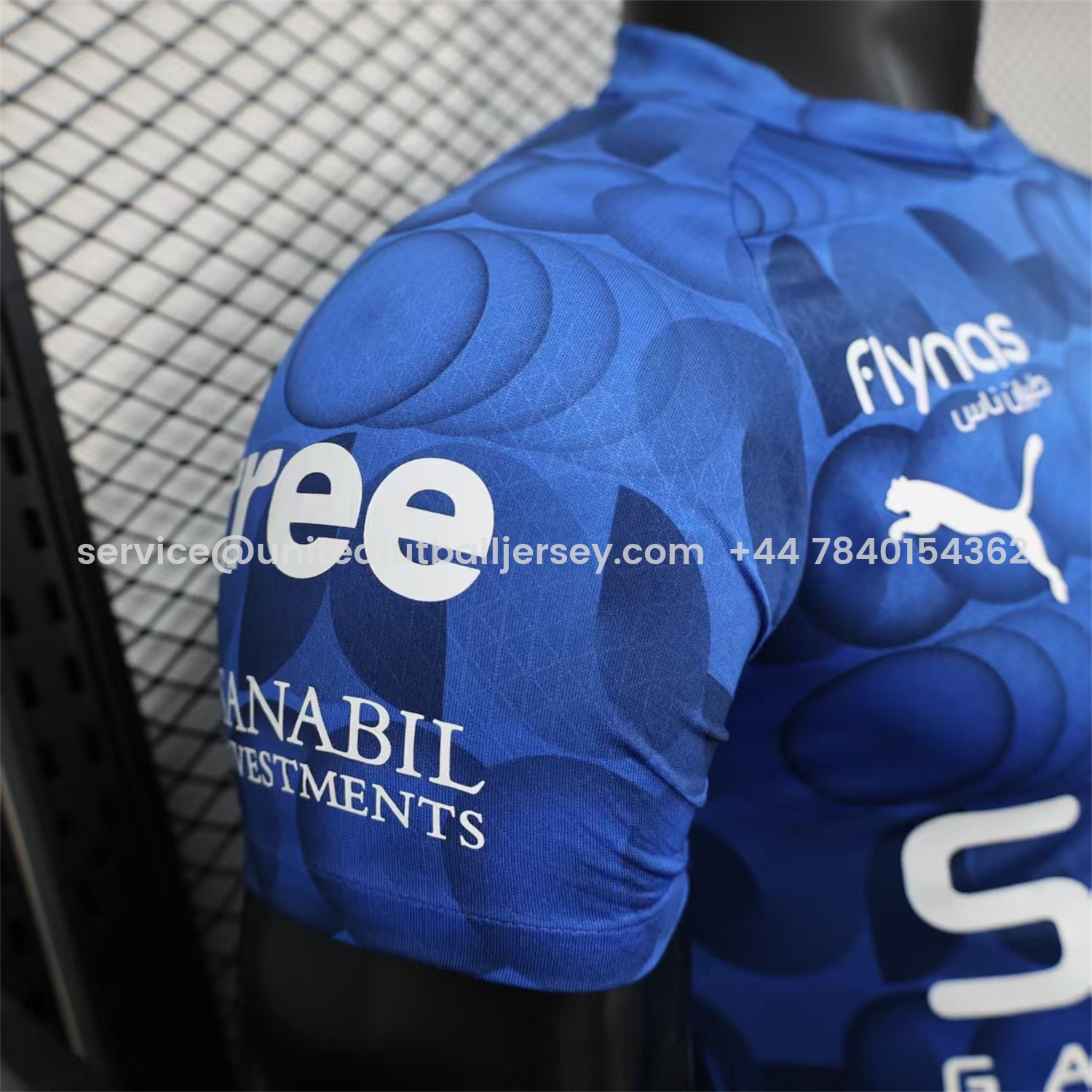 foot-Al Hilal Riyadh Crescent 25-26 Pre-Match Training Blue Jersey - Player Version