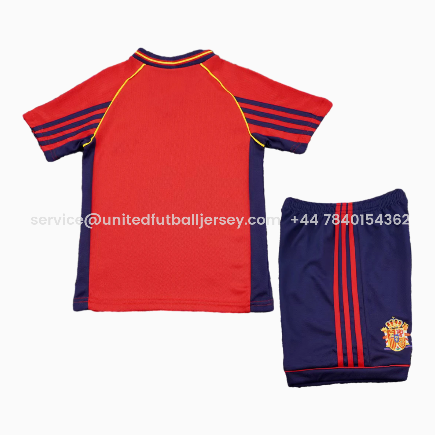 foot-Retro Spain 1998-99 Home Kids Kit