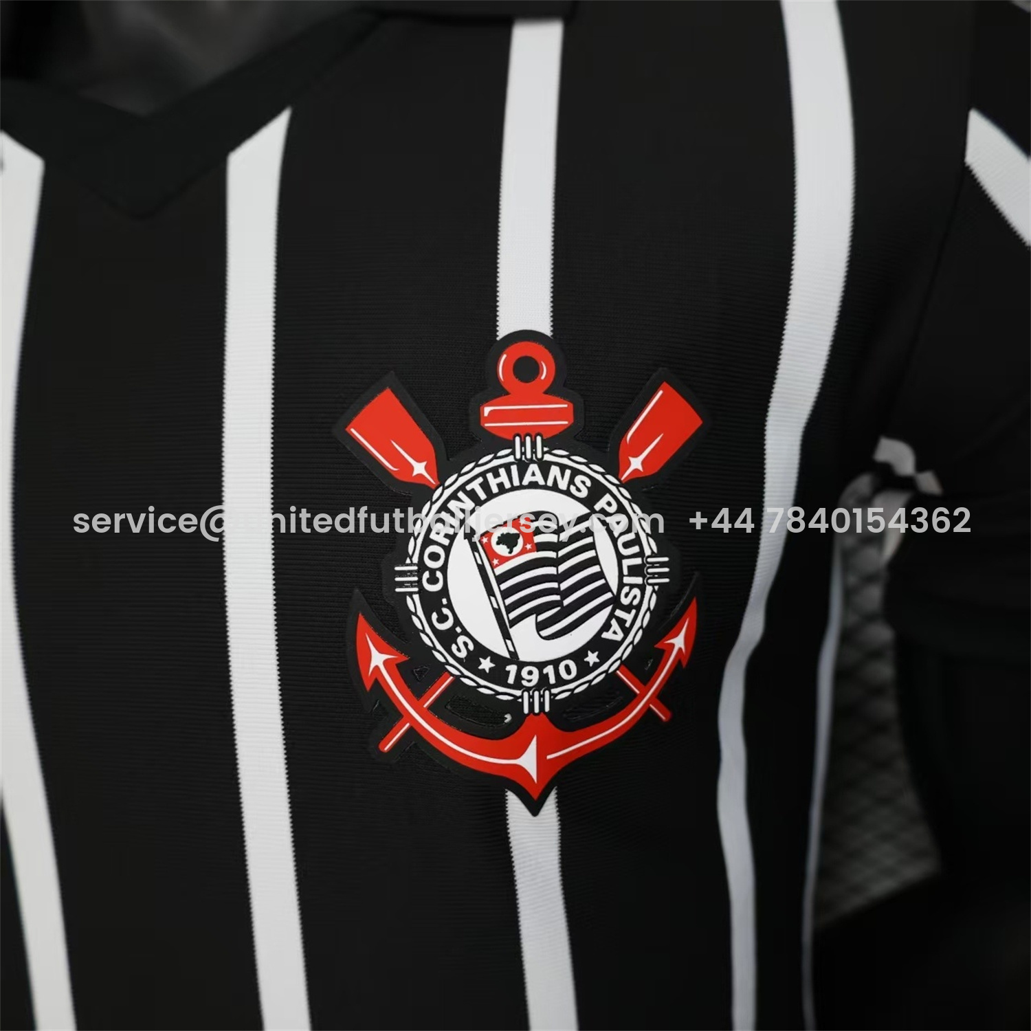 foot-Corinthians 25-26 Black And White Special Jersey - Player Version