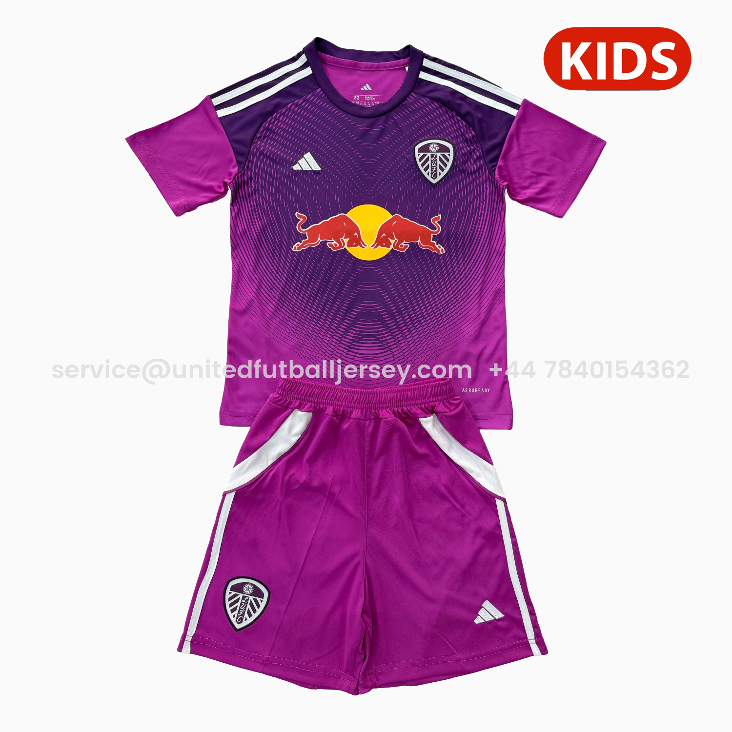 foot-Leeds United 25-26 Purple Goalkeeper Kids Kit
