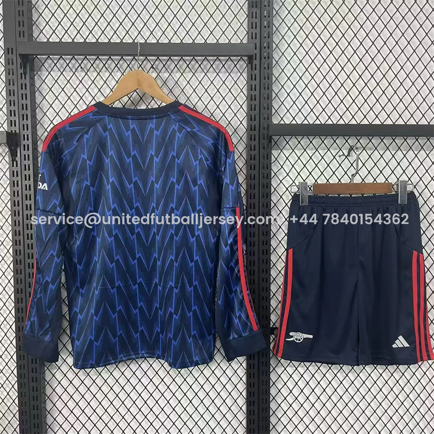 foot-Arsenal 25-26 Away Blue Long Sleeves Kids Kit