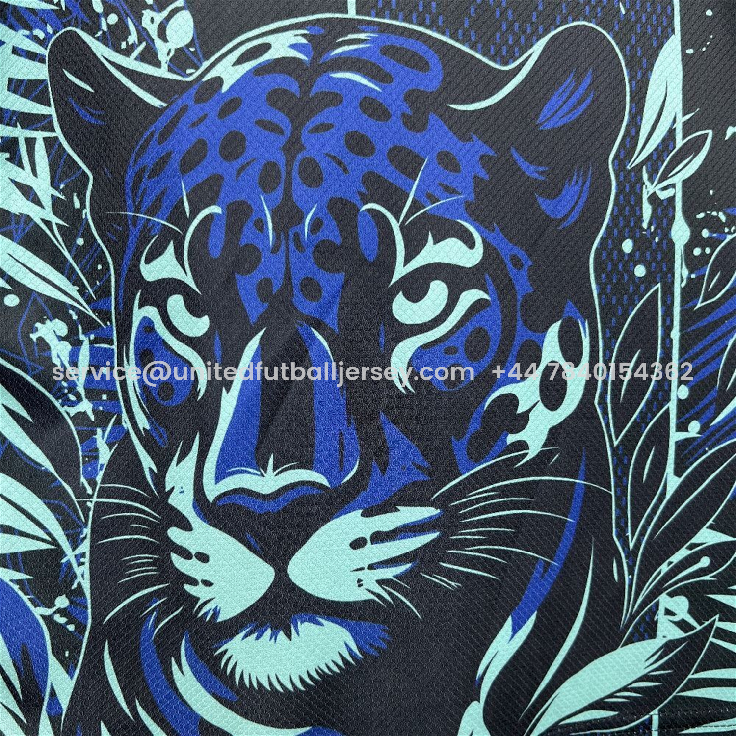 foot-Brazil 2026 Blue Leopard Special Jersey - Fans Version