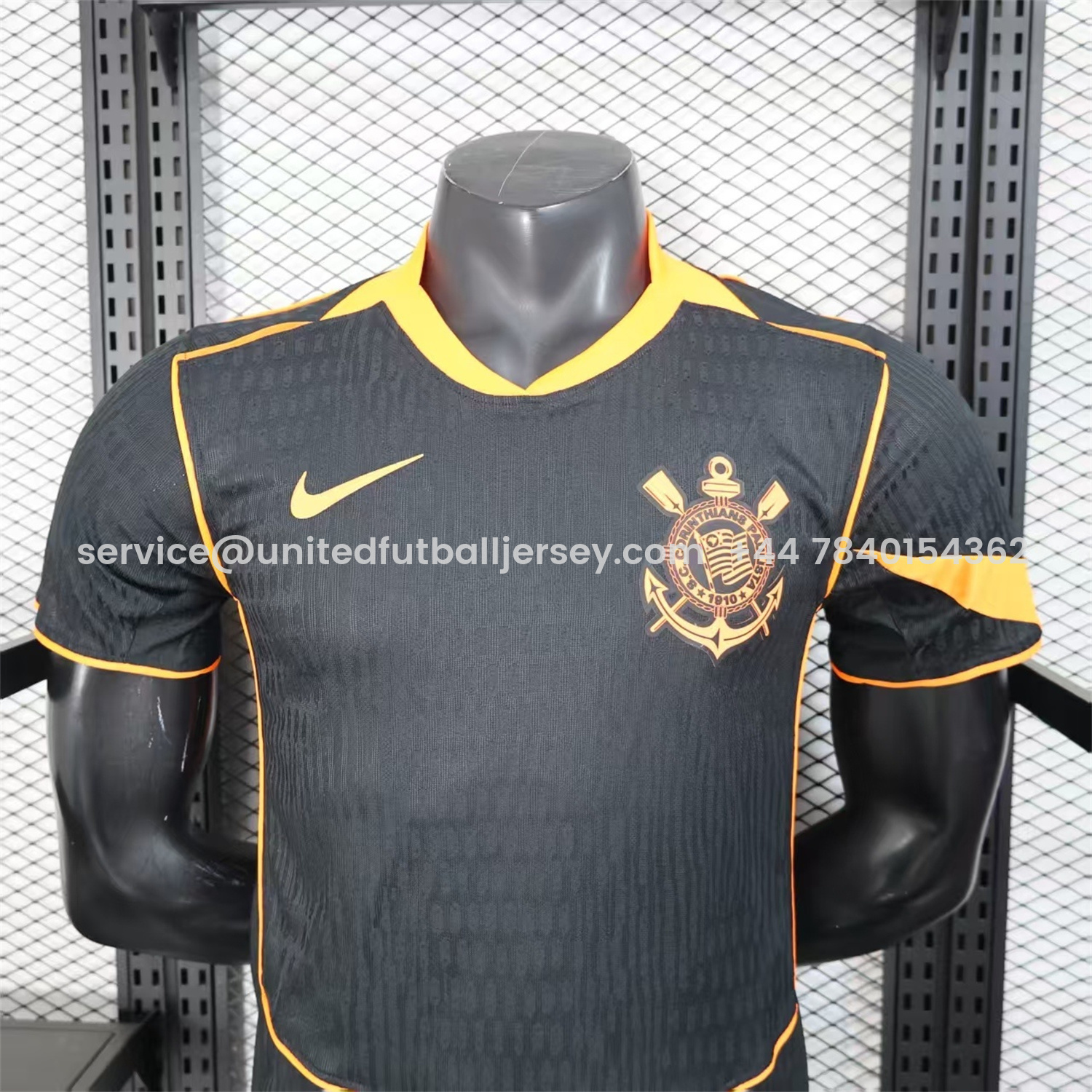 foot-Corinthians 25-26 Third Black Jersey - Player Version