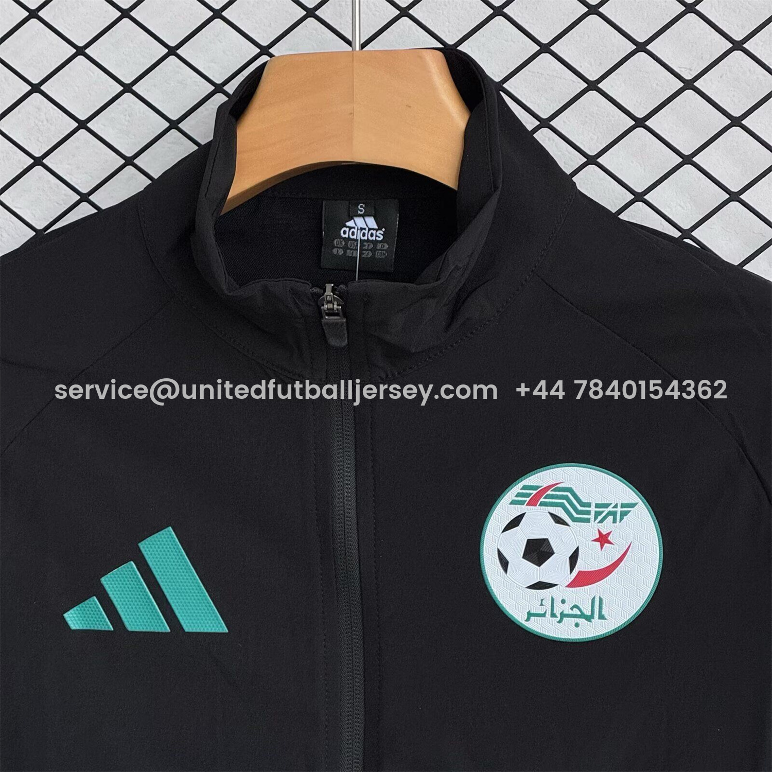foot-Algeria 25-26 Windbreaker Training Set - Black Top and Pants