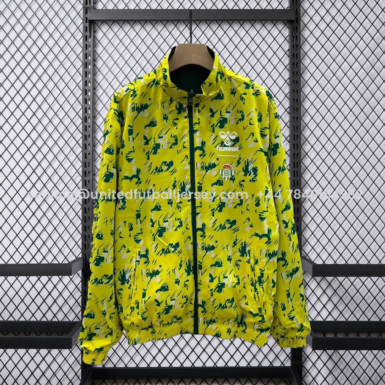 foot-Real Betis 25-26 Double Sided Reversible Windbreaker - Green & Yellow