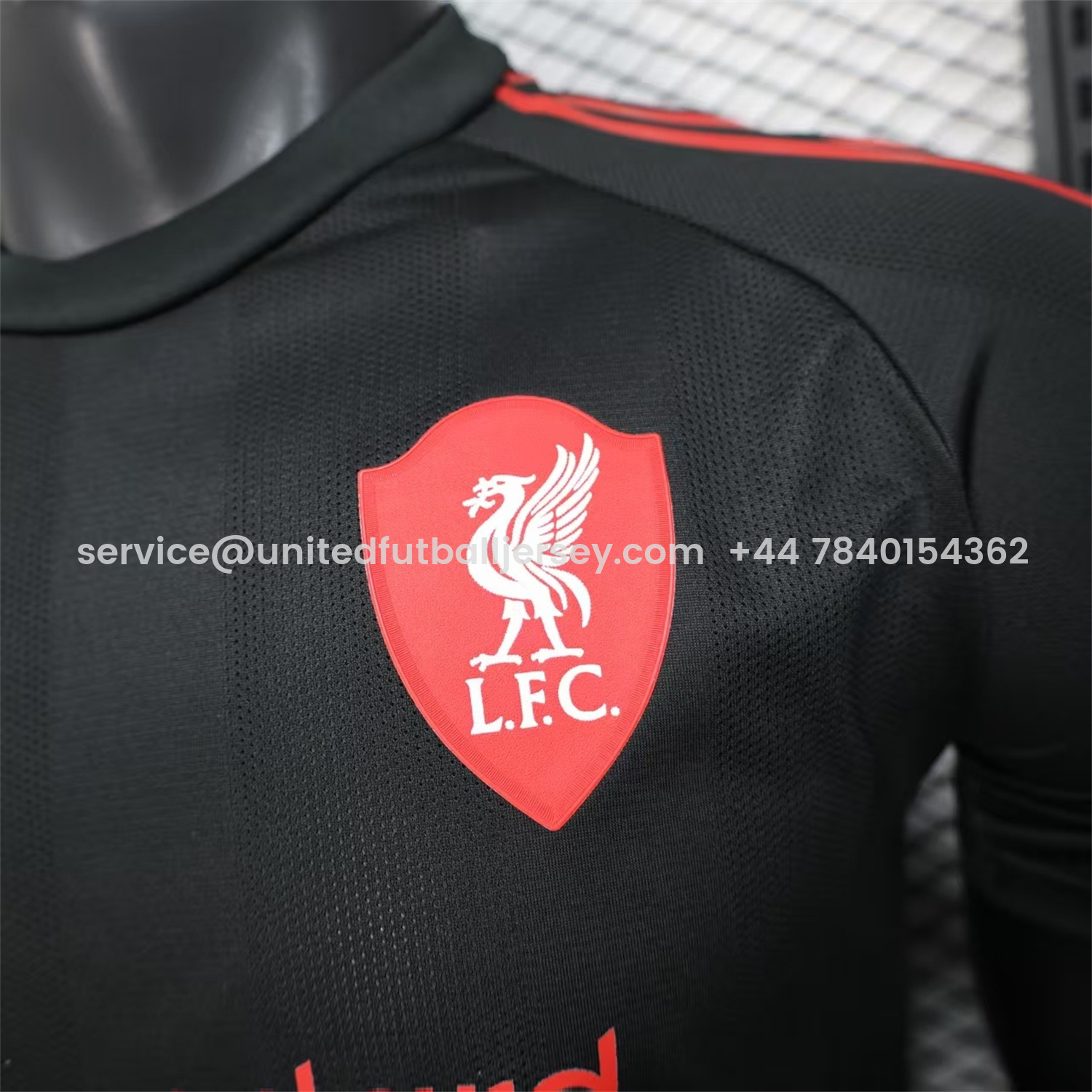 foot-Liver.pool 25-26 Black Special Whit Red Sponsor Jersey - Player Version