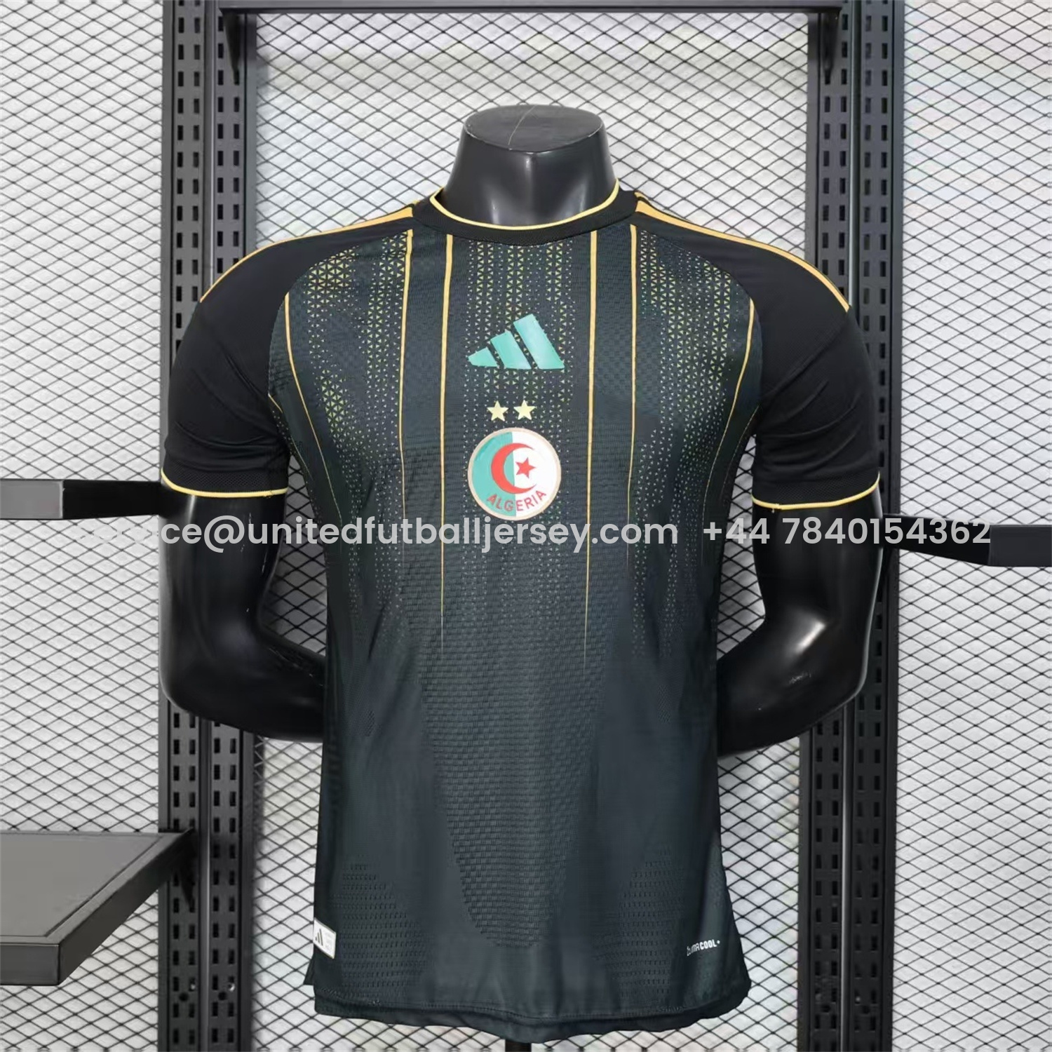 foot-Algeria 2026 Black And Gold Special Jersey - Player Version
