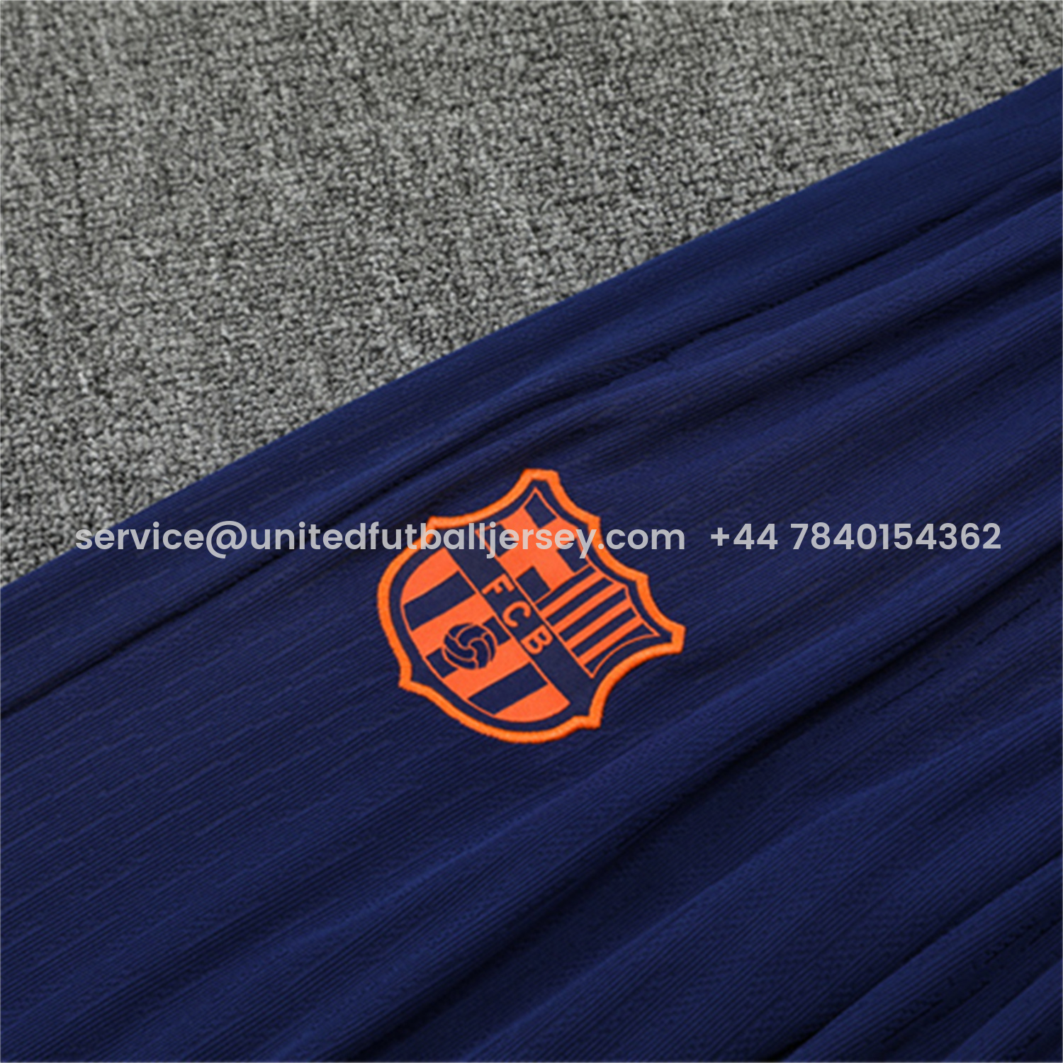 foot-Barcelona 25-26 Long Sleeve Training Set - Red Blue Line Top & Blue Pants