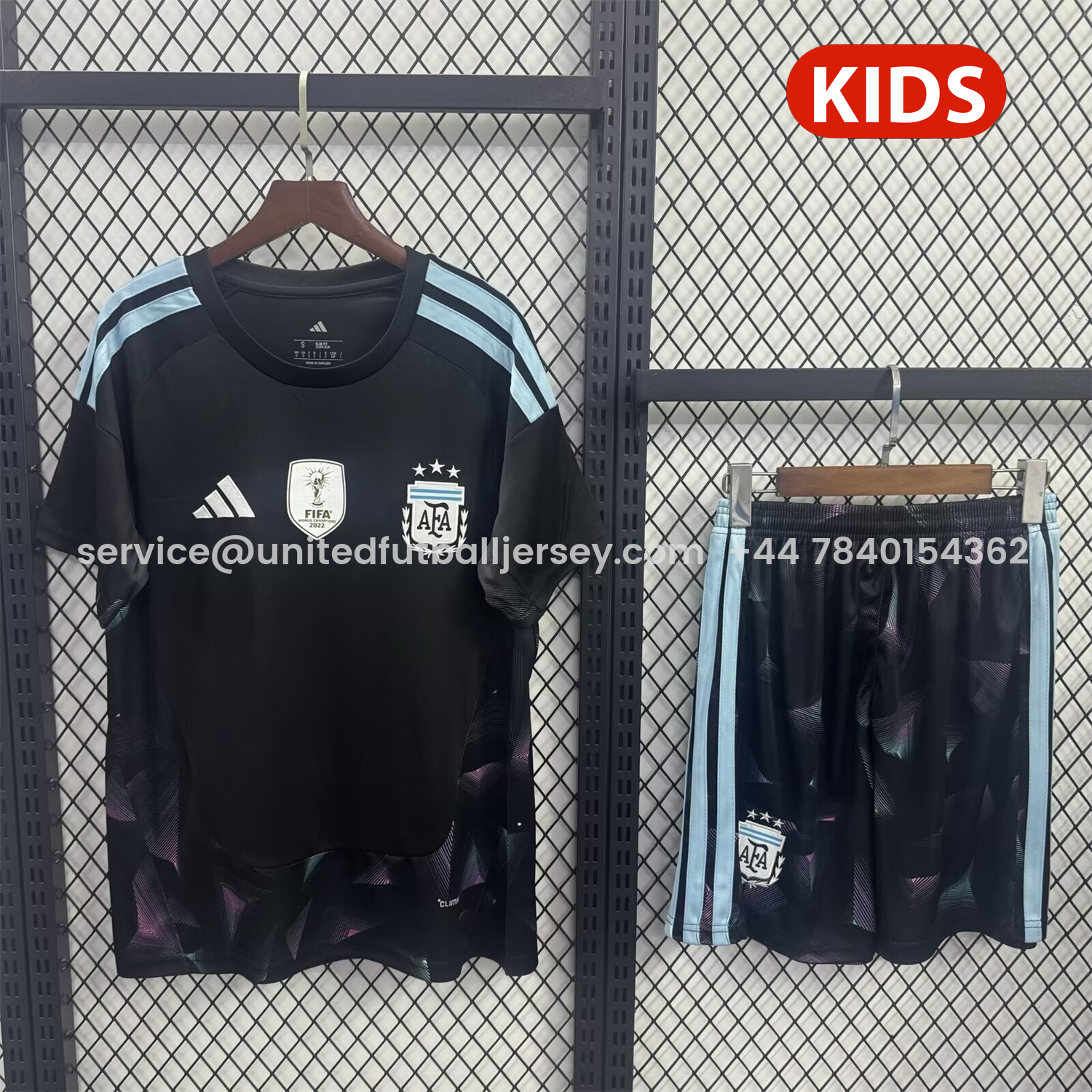 foot-Argentina 2026 Goalkeeper Black Kids Kit