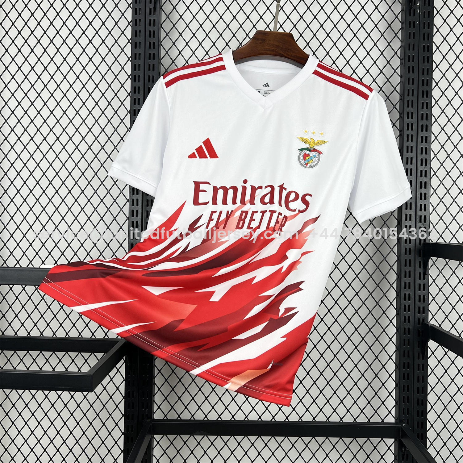 foot-Benfica 25-26 Red And White Jersey - Fans Version