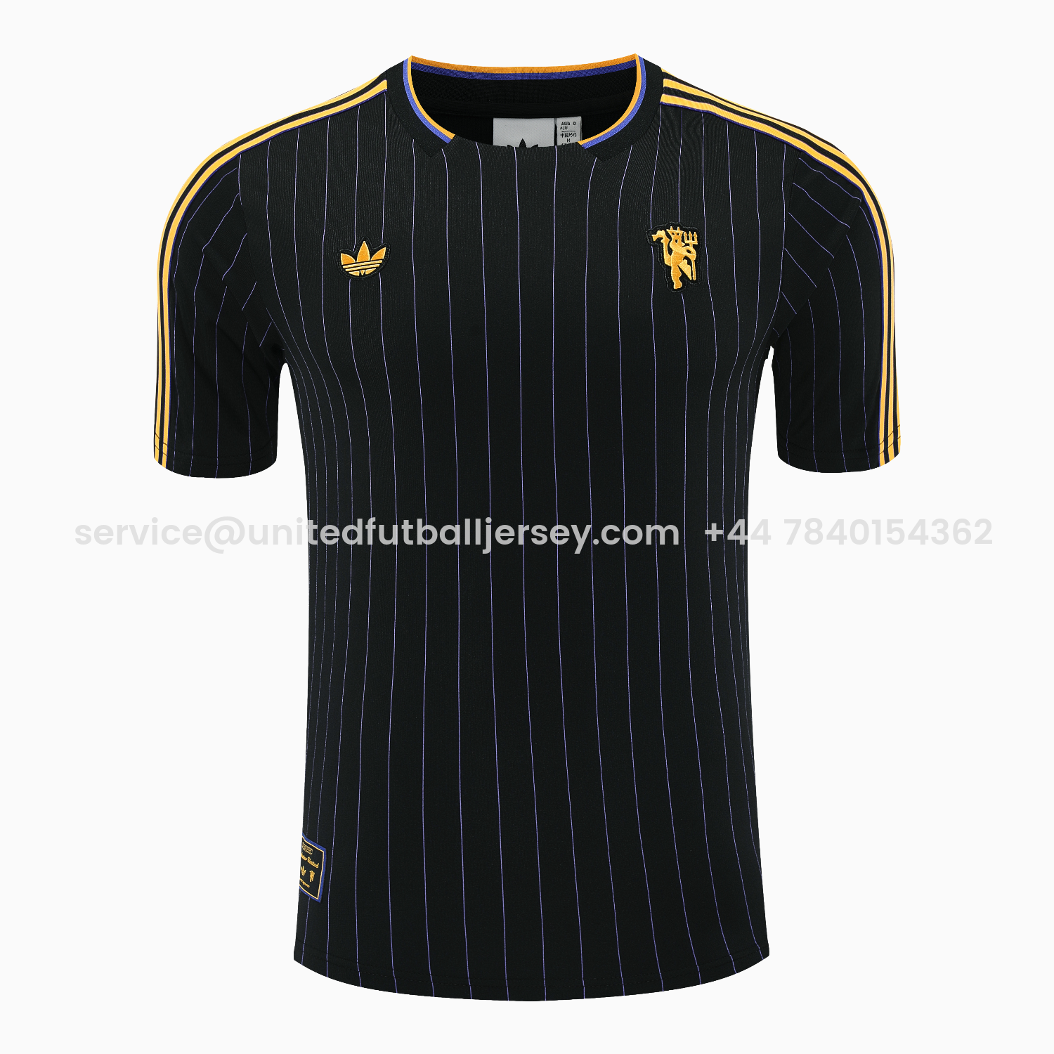 foot-Manchester United 25-26 Short-Sleeve Training Set - Black Top & Black Shorts