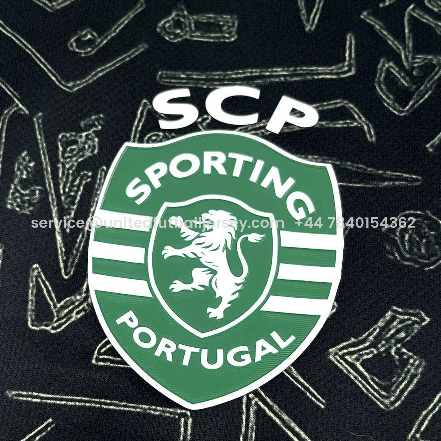 foot-Sporting CP 25-26 Symbol Design Black Special Jersey - Fans Version