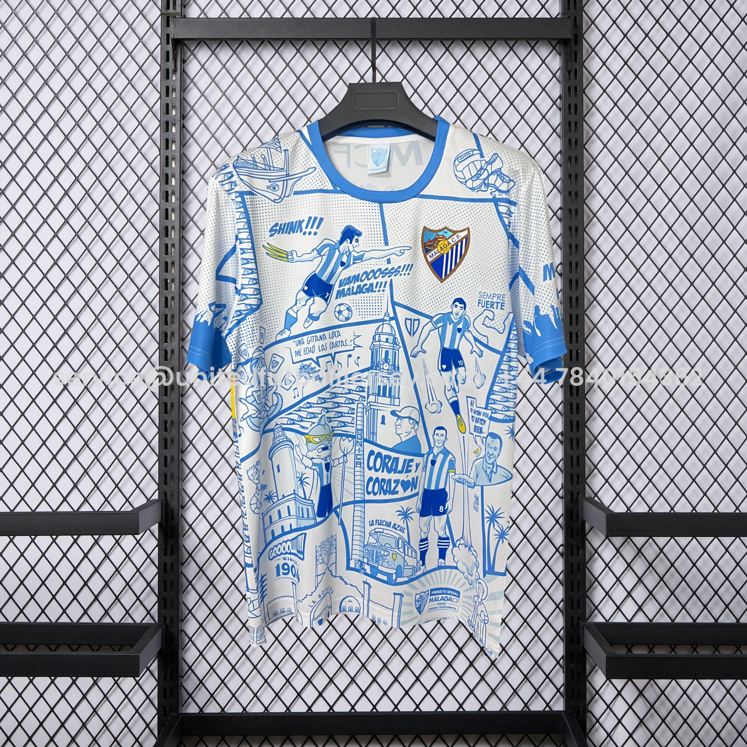 foot-Malaga 25-26 Blue Graffiti Special Edition Jersey - Fans Version