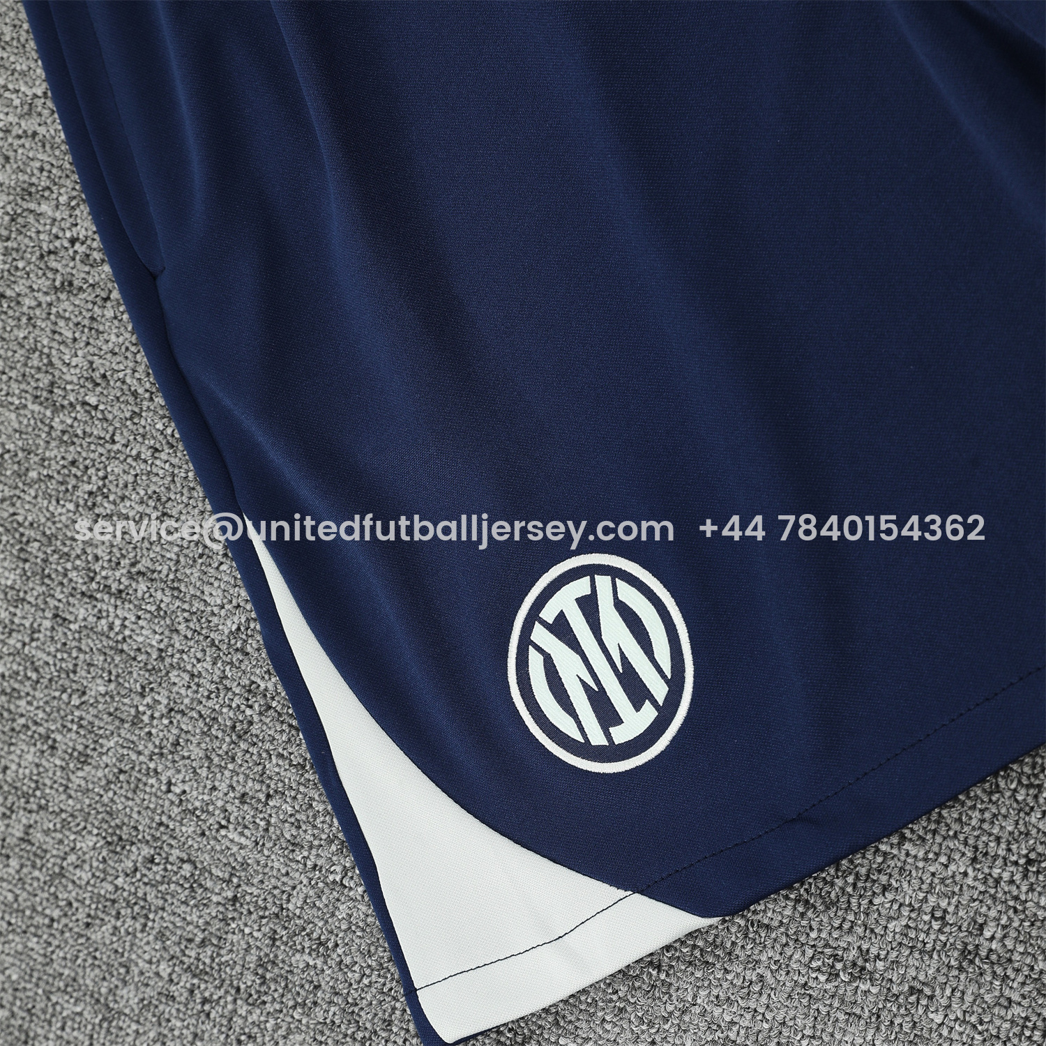 foot-Inter Milan 25-26 Short-Sleeve Training Set - Blue Sleeve White Top & Blue Shorts