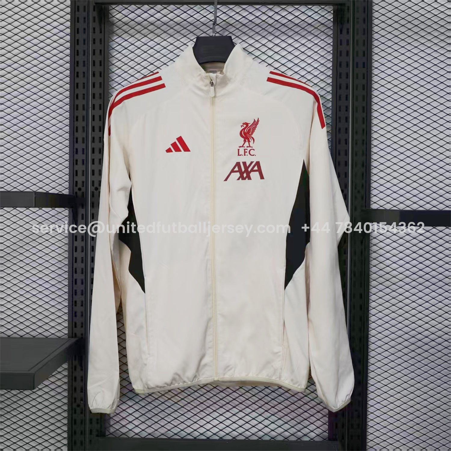 foot-Liver.pool 25-26 White Windbreaker Jacket