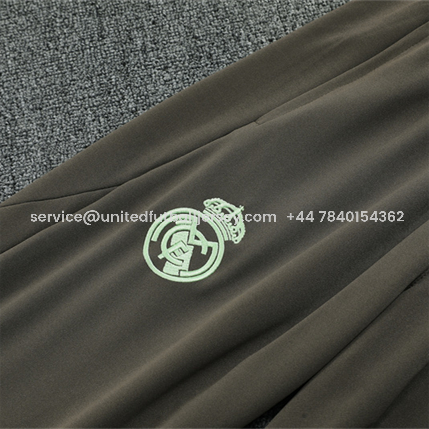 foot-Real Madrid 25-26 Kids Long Sleeve Training Set - Player Version - Khaki Top and Khaki Pants