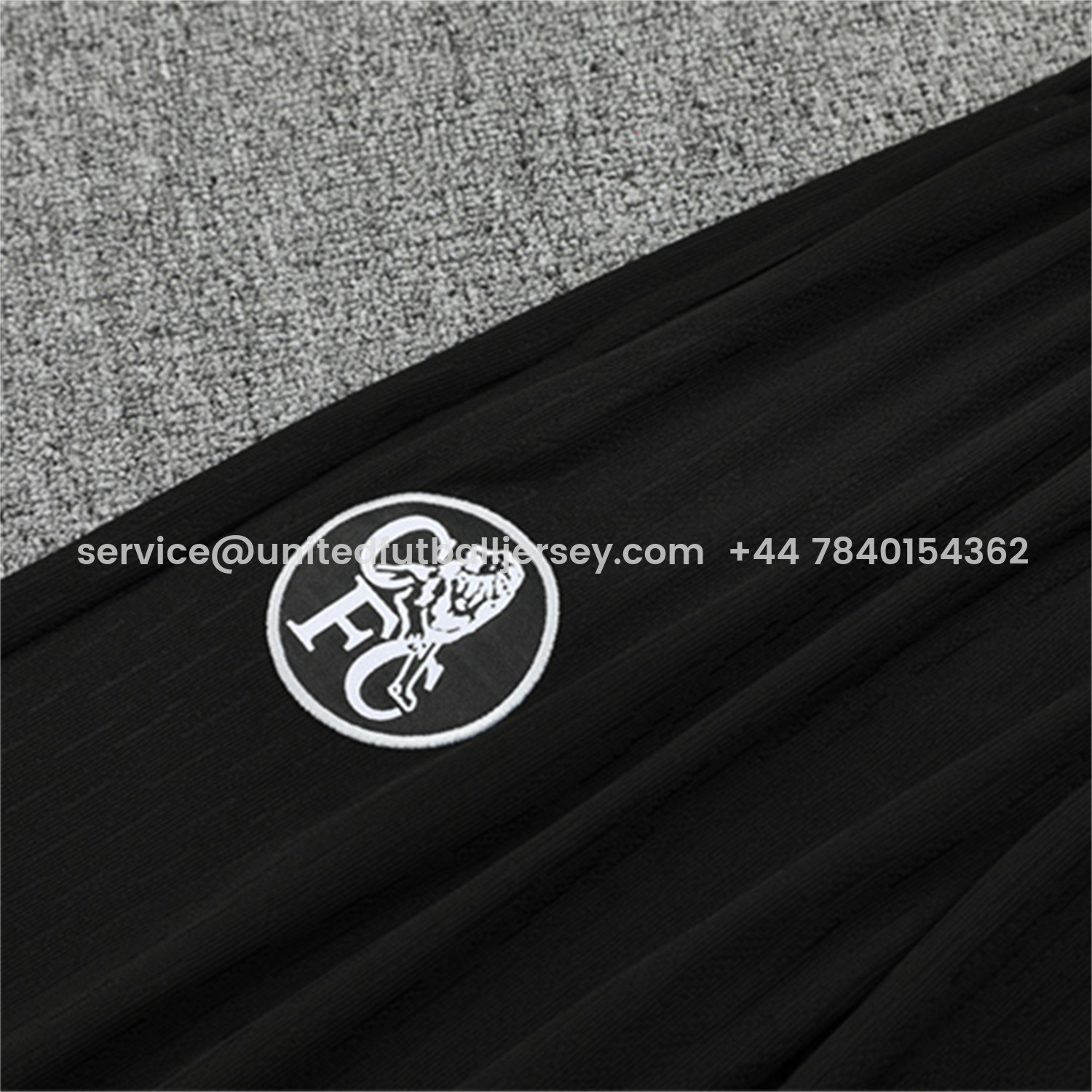 foot-C.H.E.L.S.E.A 25-26 Kids Long Sleeve Training Set - Player Version - Black Top and Black Pants