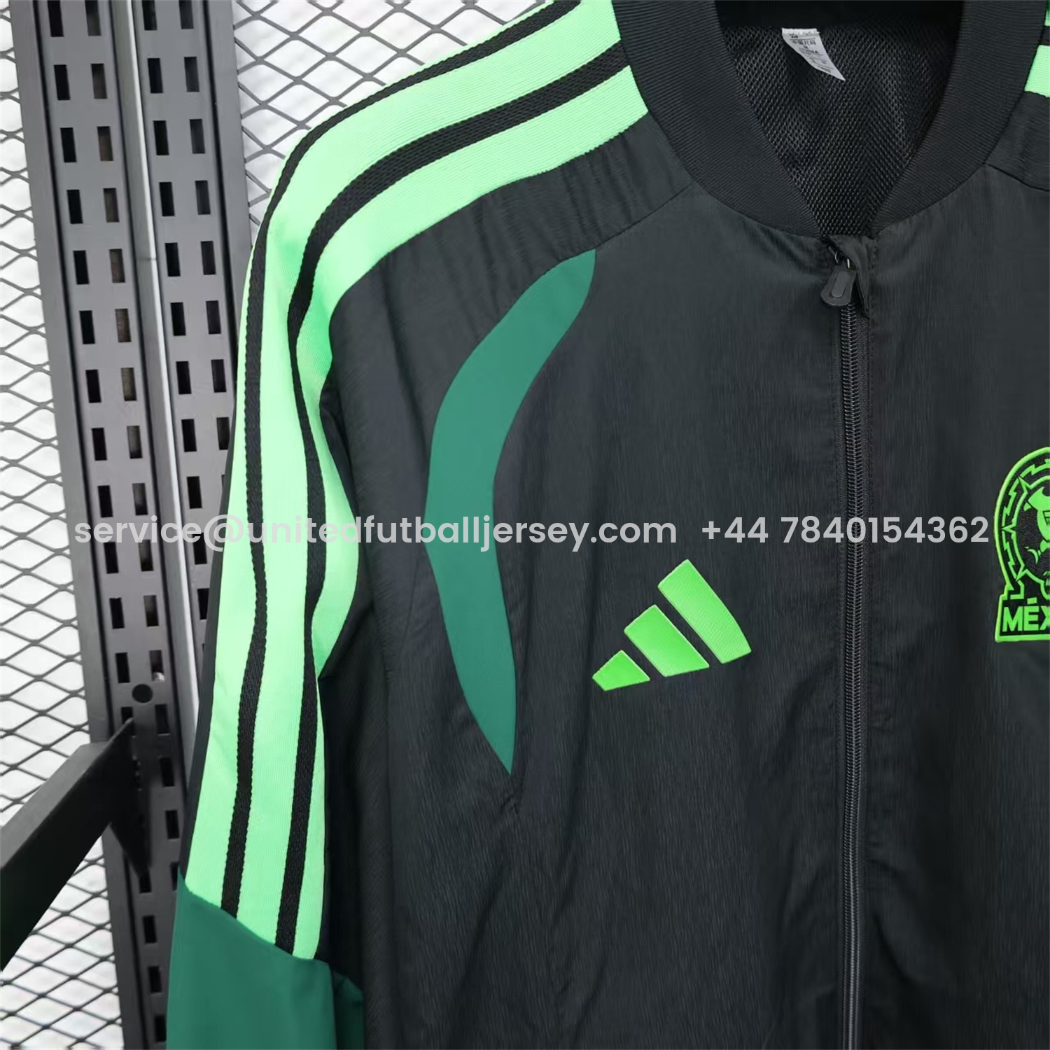 foot-Mexico 25-26 Green And Black Windbreaker Jacket