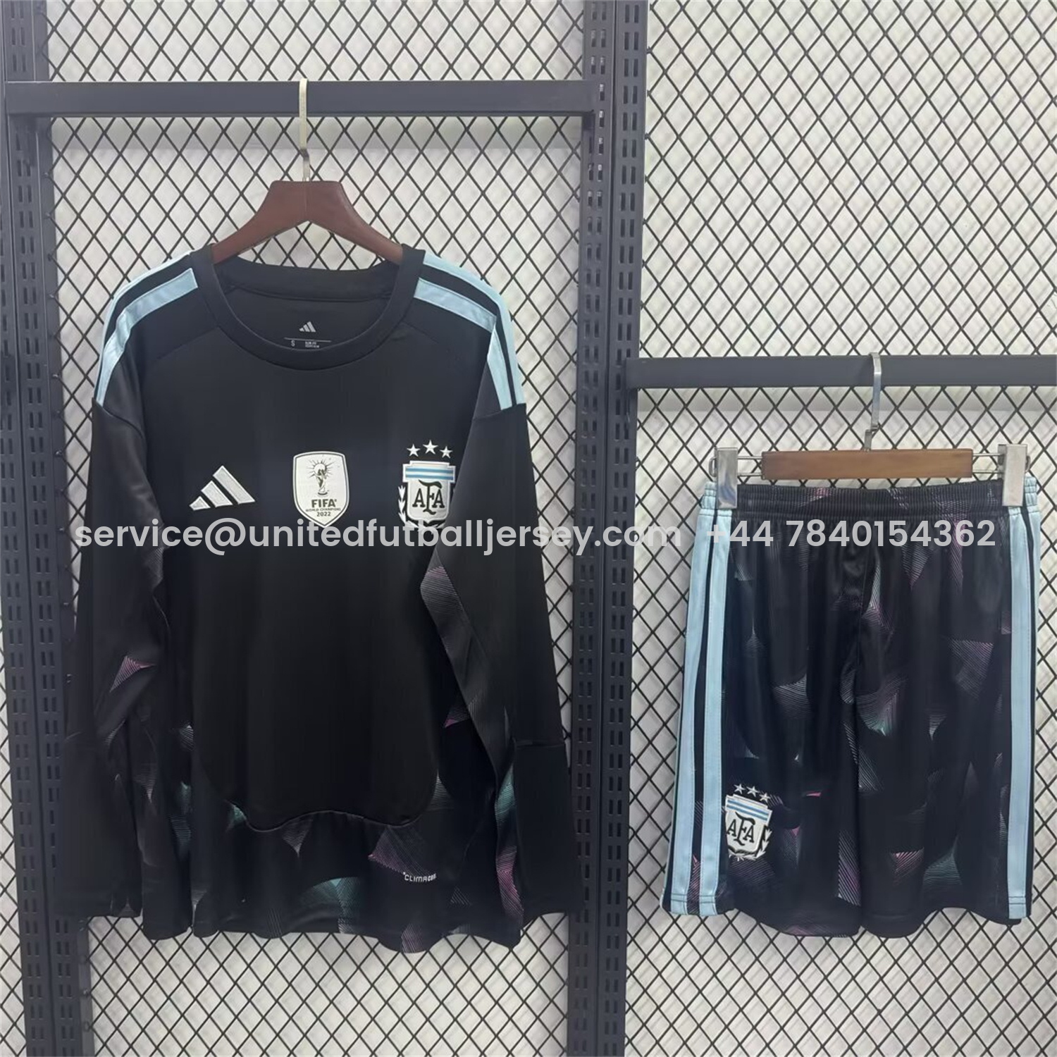 foot-Argentina 2026 Goalkeeper Black Long Sleeves Kids Kit