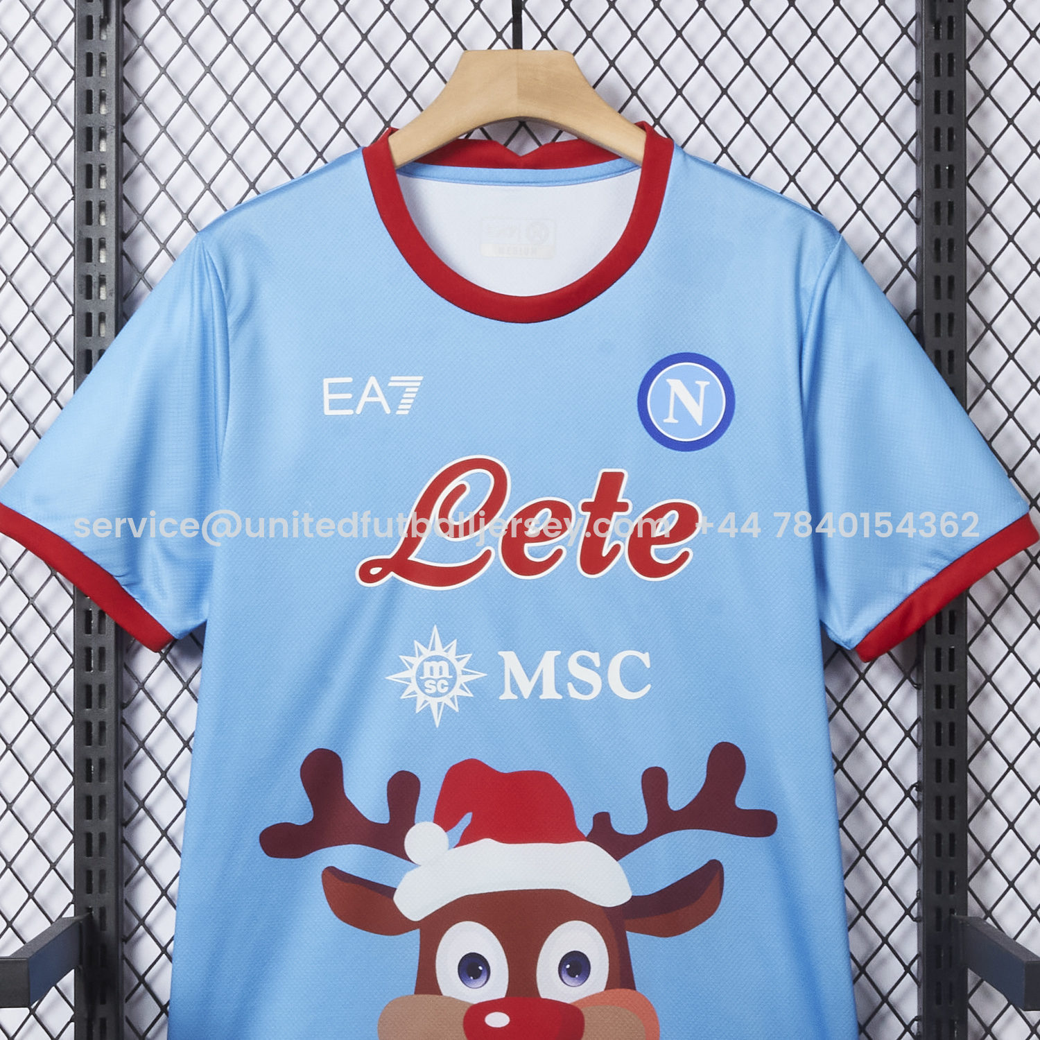 foot-Napoli 25-26 Blue Christmas Elk Special Edition Jersey - Fans Version