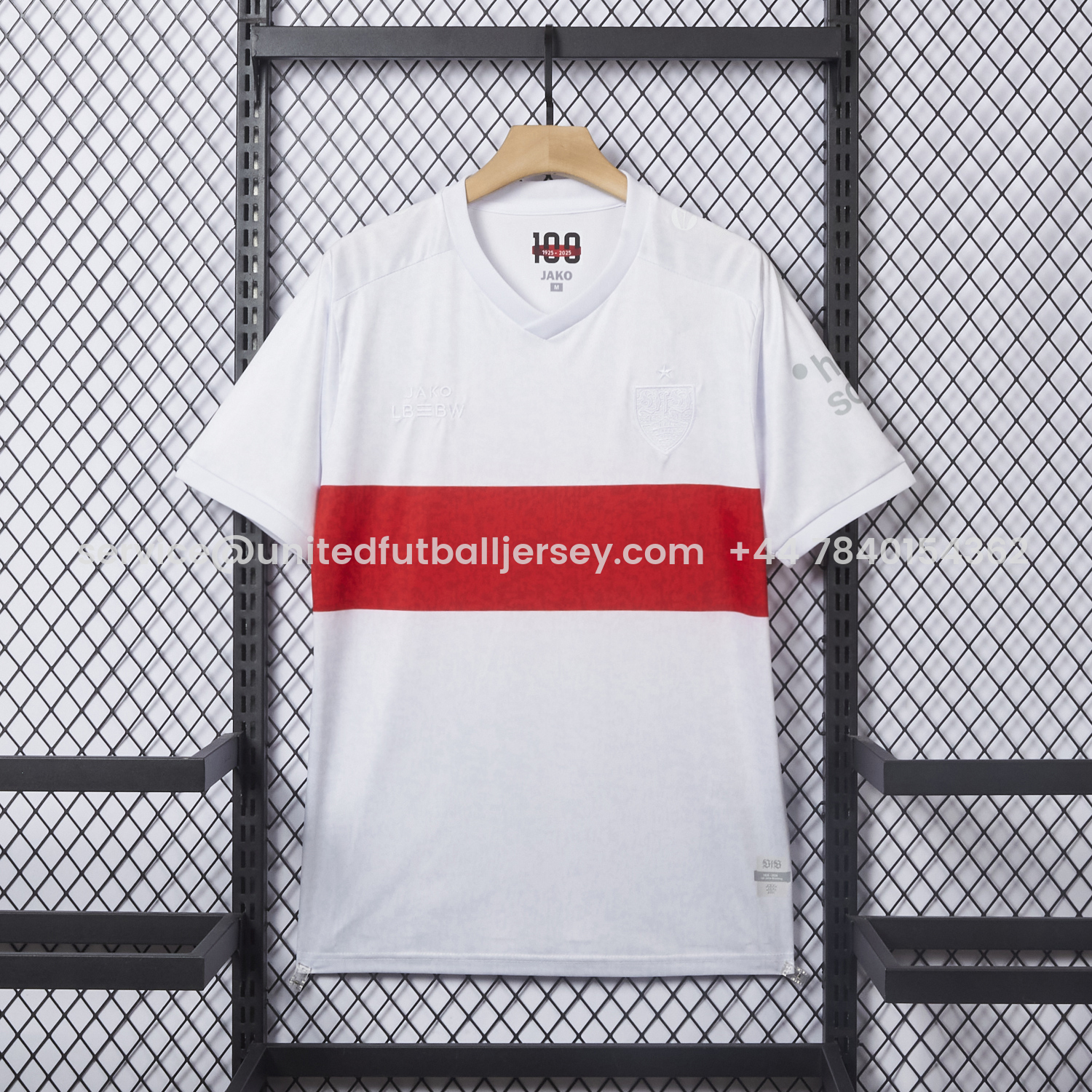 foot-【Embroidered Team Badge】Stuttgart 25-26 100th Anniversary Jersey - Fans Version