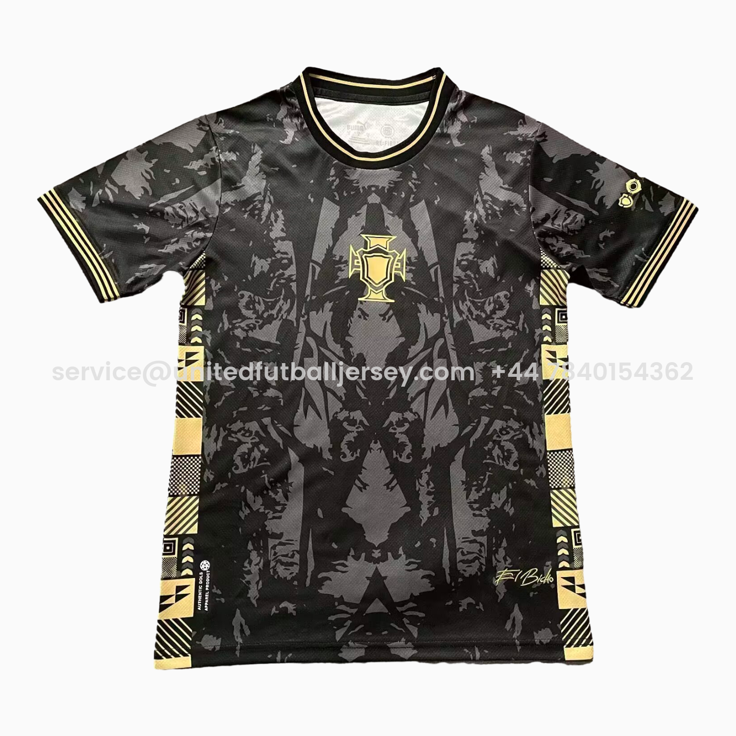 foot-Portugal 2026 COMMA Black CR7 Special Jersey - Fans Version