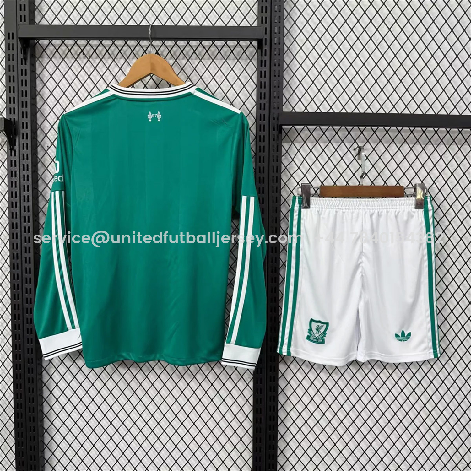 foot-Liver.pool 25-26 Third Green Long Sleeves Kids Kit