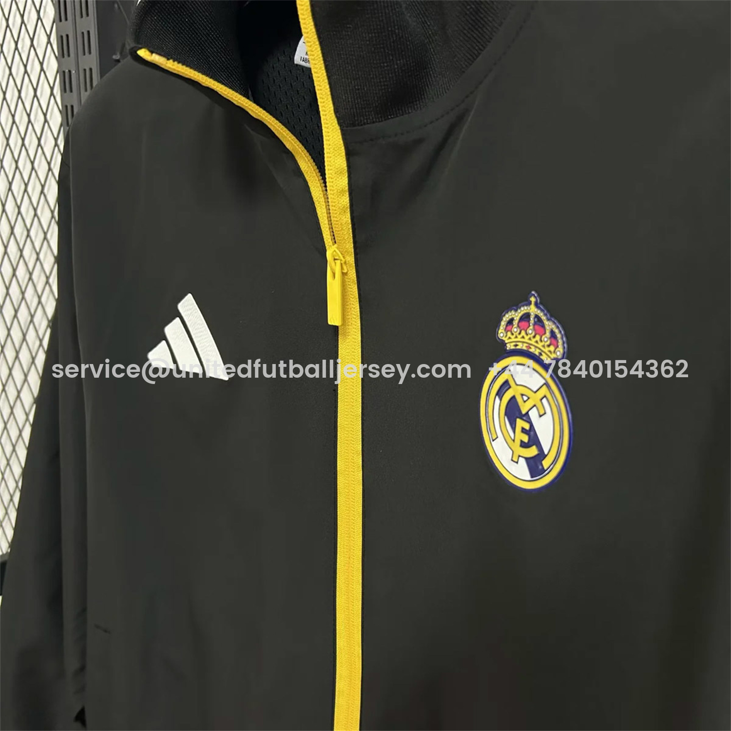 foot-Real Madrid 25-26 Windbreaker Jacket - Black