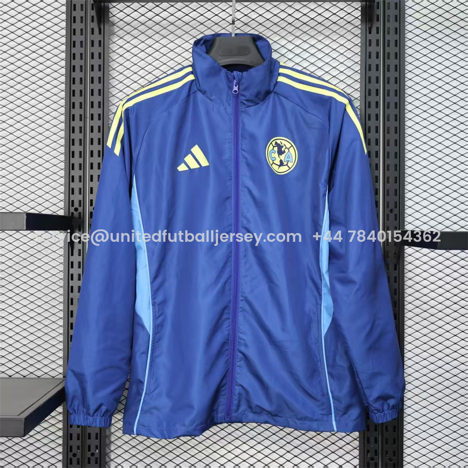 foot-Club América 25-26 Blue Windbreaker Jacket