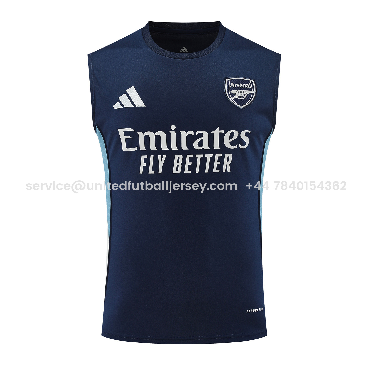 foot-Arsenal 25-26 Vest Training Set - Deep Blue Vest and Shorts