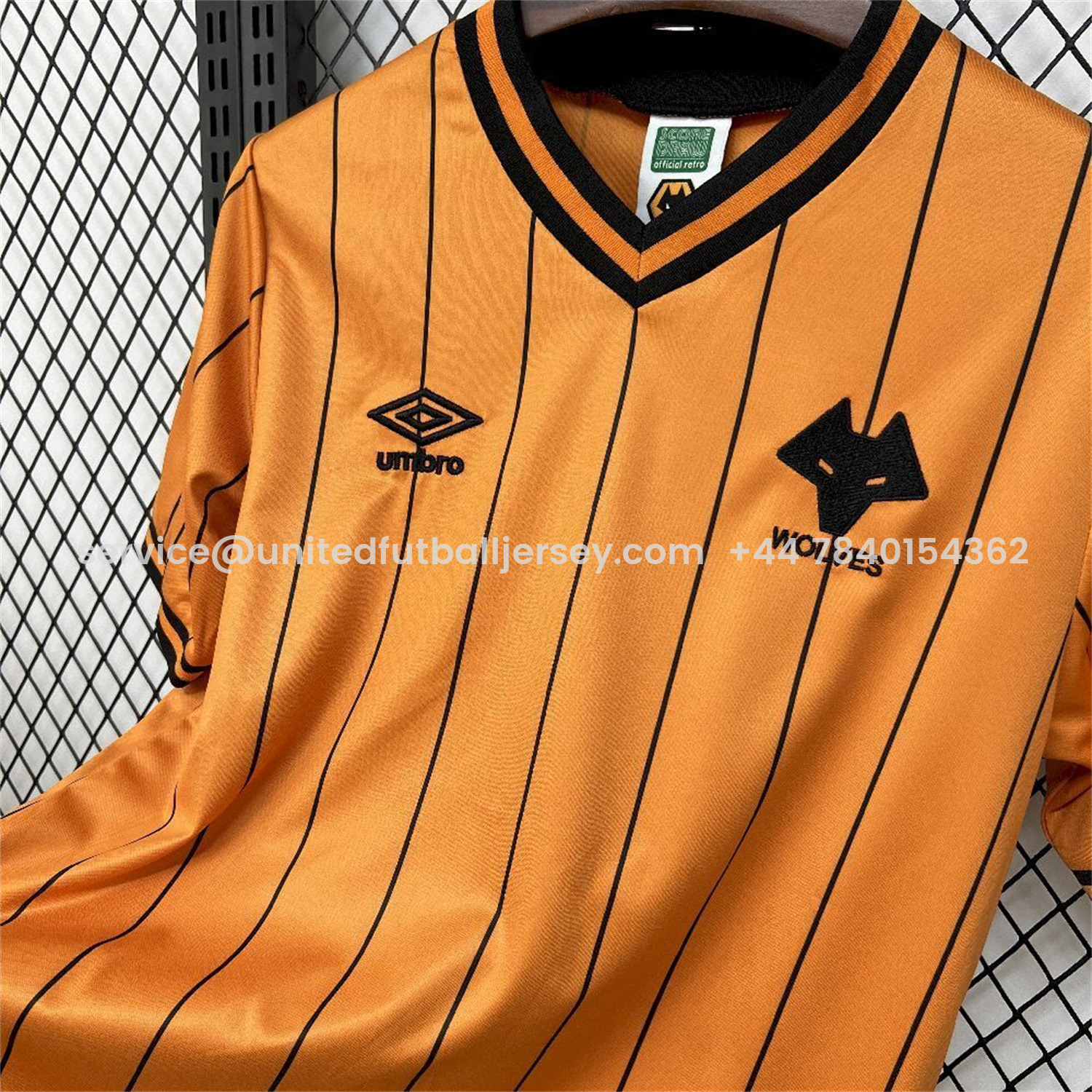 foot-Retro Wolverhampton Wanderers Wolves 1985-86 Home Jersey