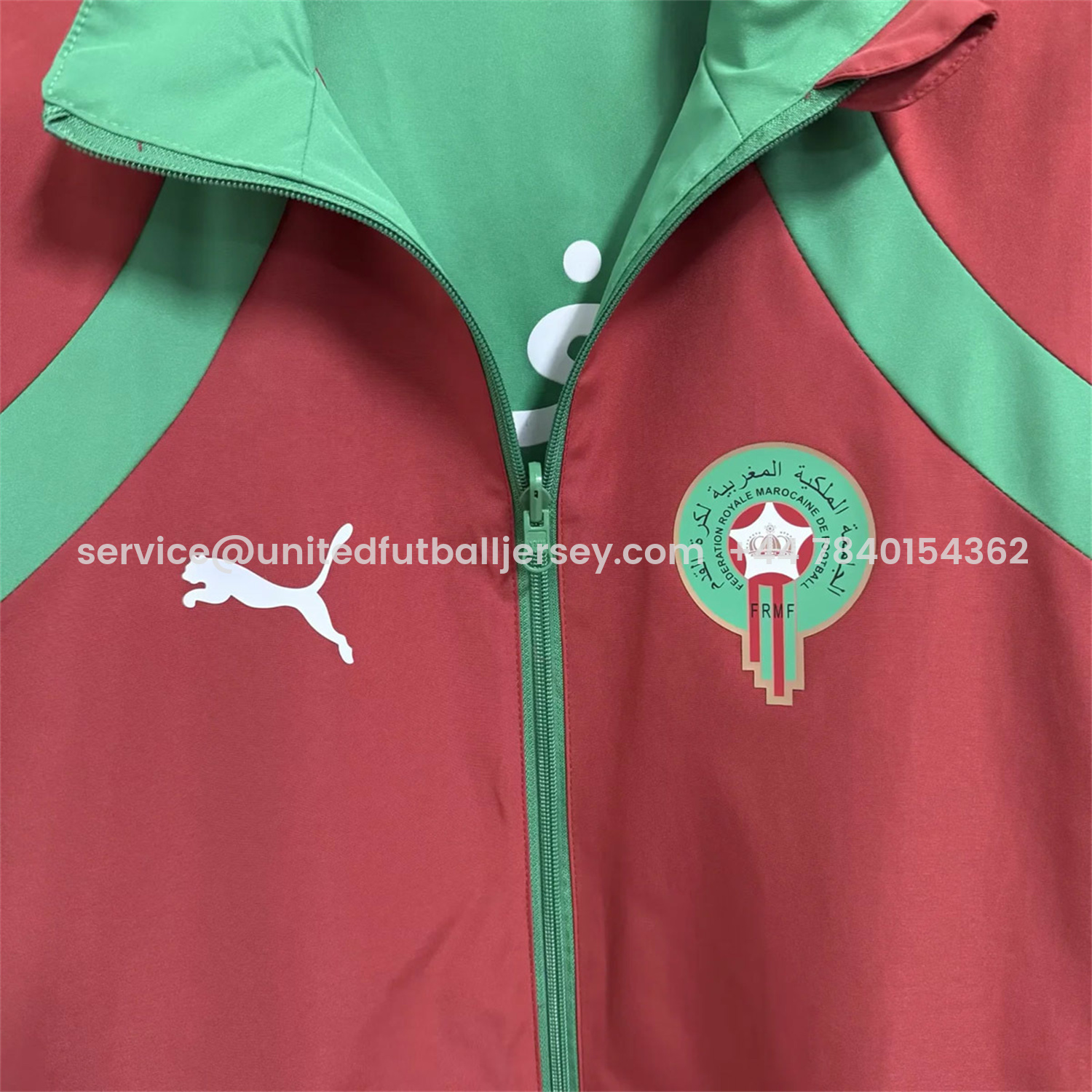 foot-Morocco 2026 Pre-Match Double Sided Reversible Windbreaker - Red