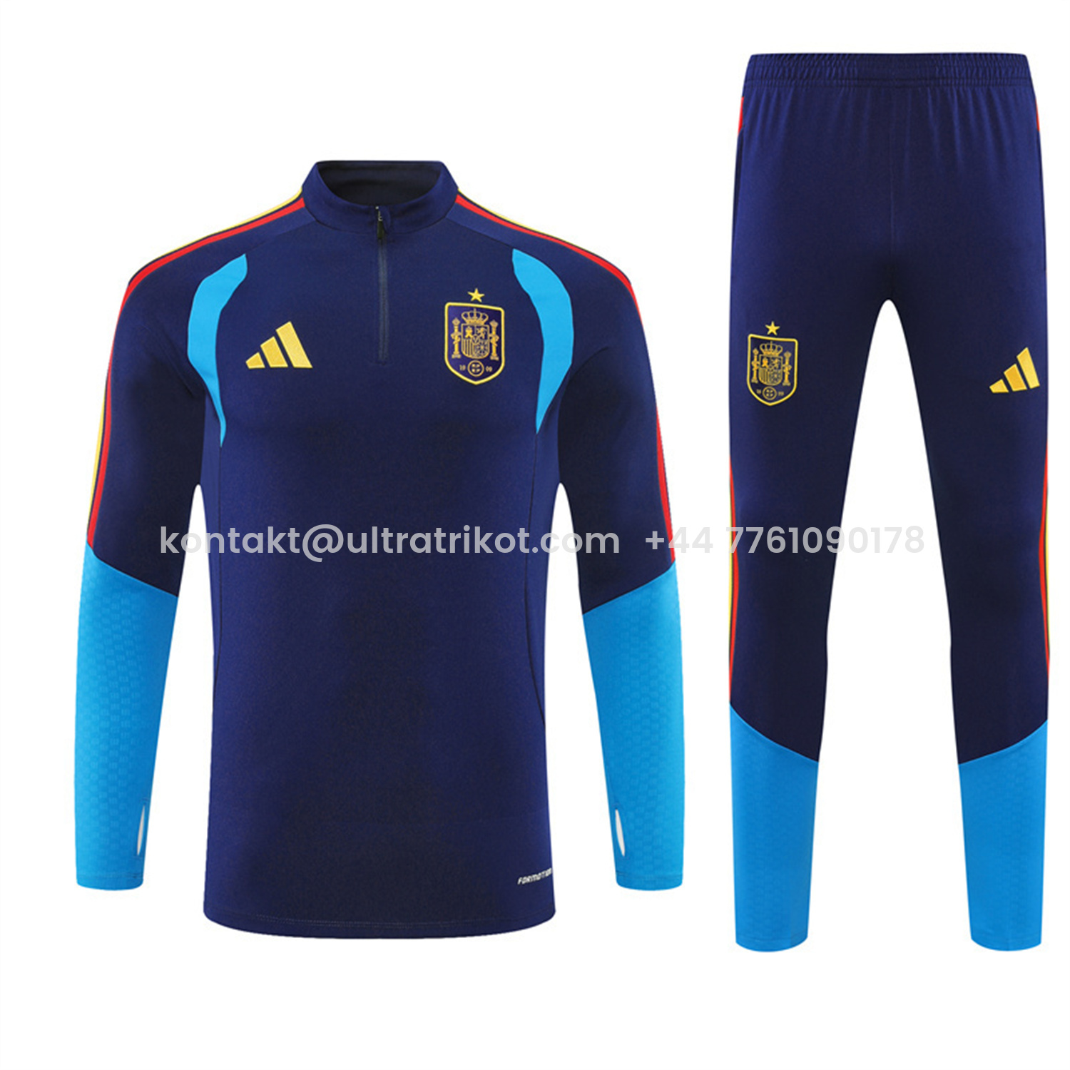 UltraTrikot-Spain 2026 Long Sleeve Training Set - Royal Blue Top & Pants