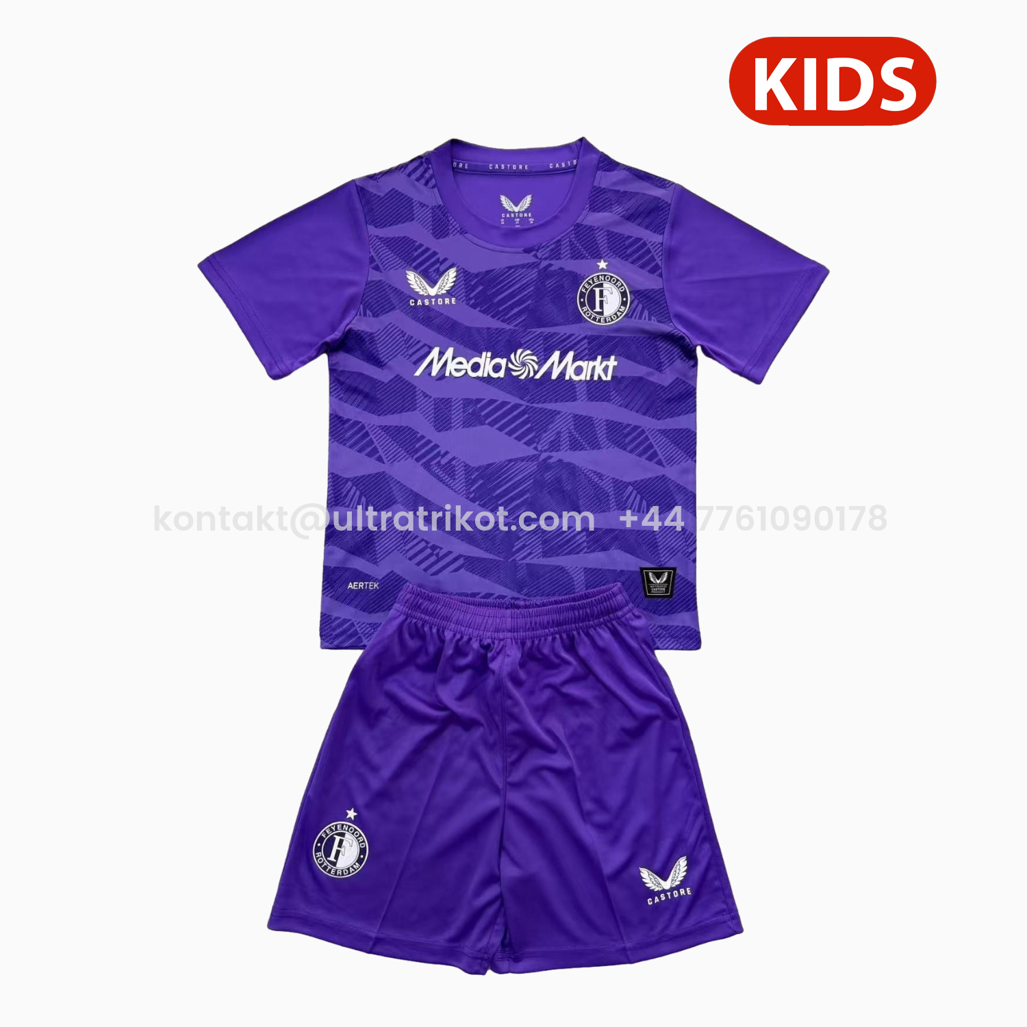 UltraTrikot-Feyenoord 25-26 Purple Goalkeeper Kids Kit