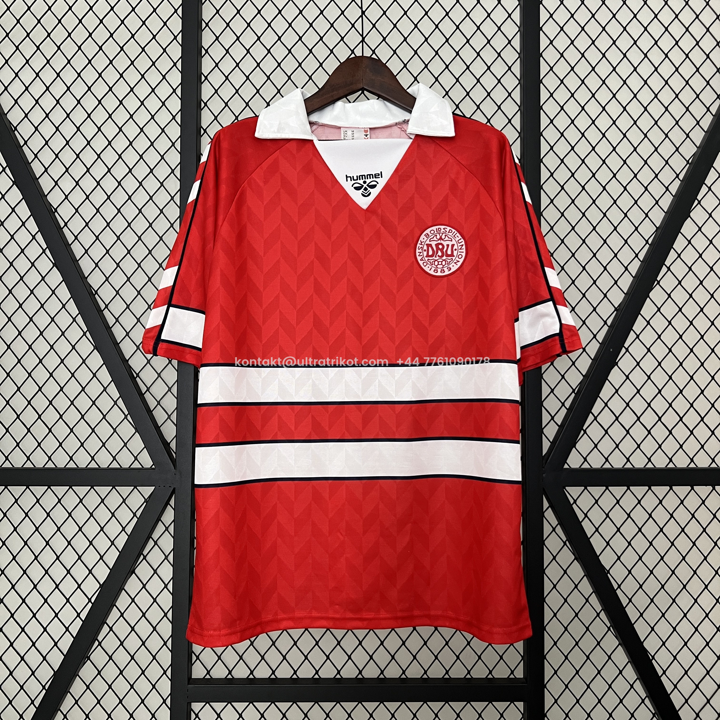 UltraTrikot-Retro Denmark 1988 Home Stadium Jersey - Fans Version