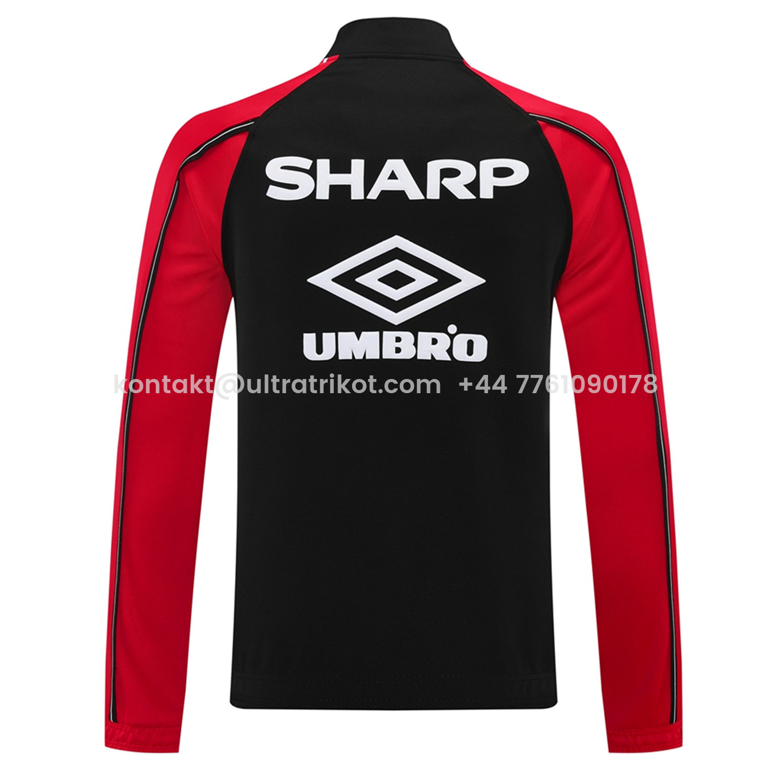 UltraTrikot-Manchester United 25-26 Throwback 98-99 Style Jacket Training Tracksuit - Black