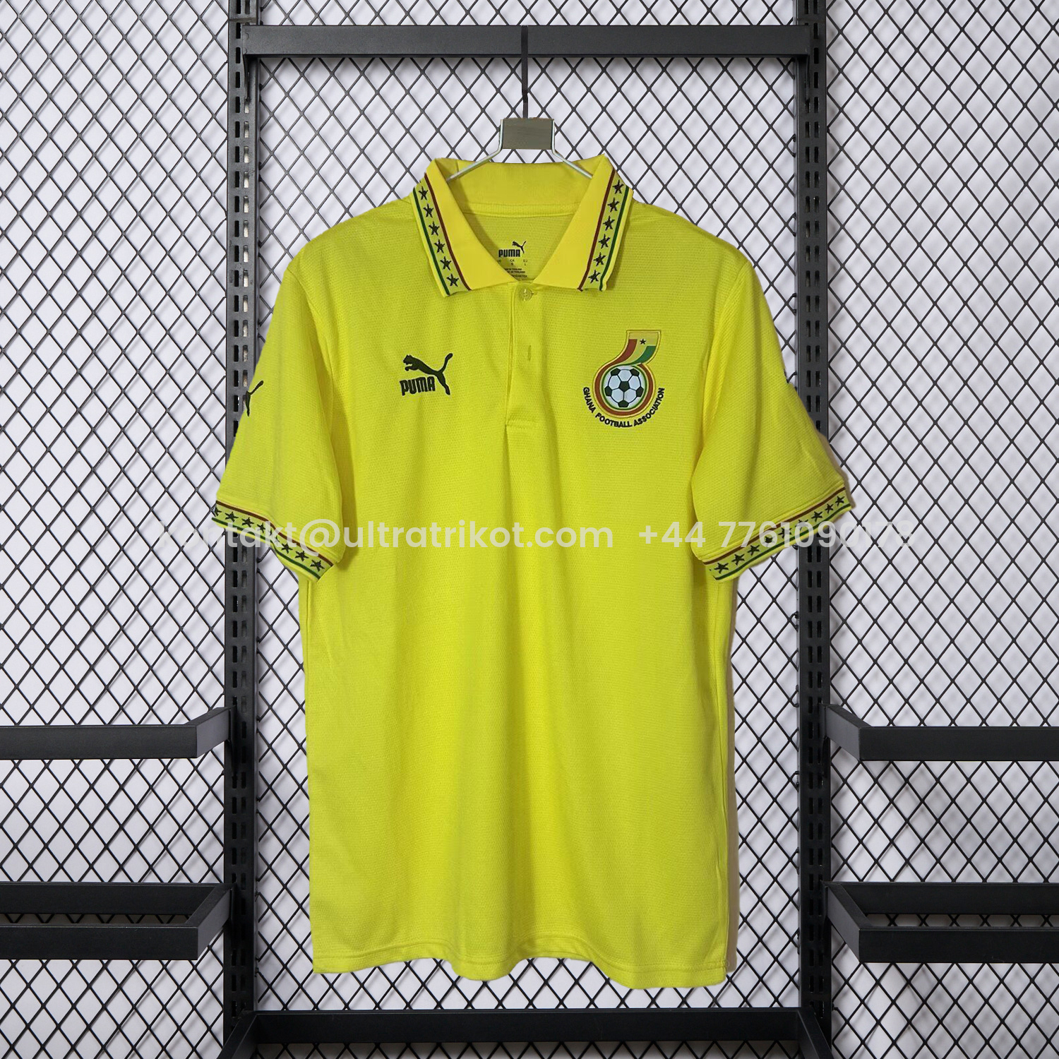 UltraTrikot-Ghana 2026 Yellow Polo Jersey - Fans Version