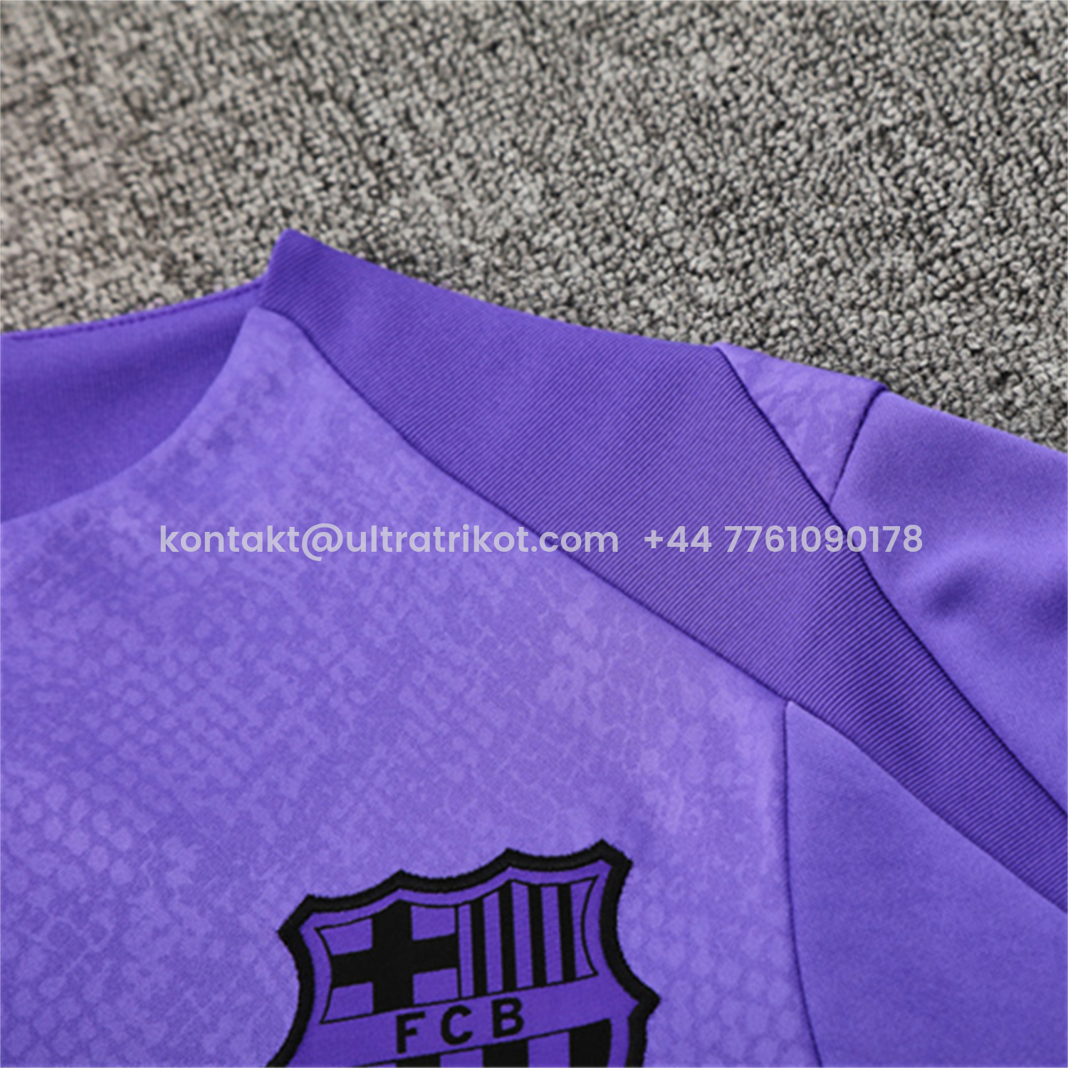 UltraTrikot-Barcelona 25-26 X KB Kids Long Sleeve Training Set - Purple Top & Black Pants