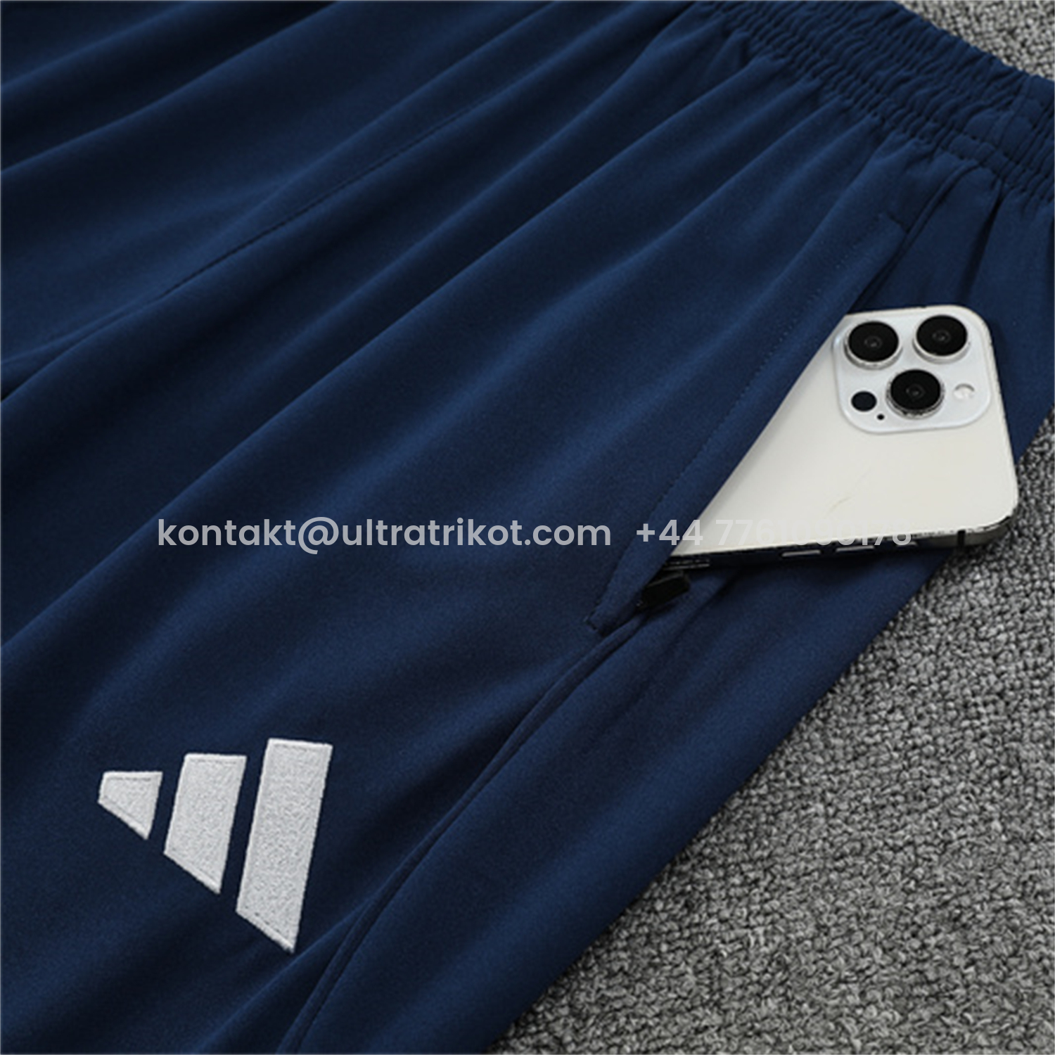 UltraTrikot-Arsenal 25-26 Long Sleeves Training Set - Light Grey Top & Blue Pants