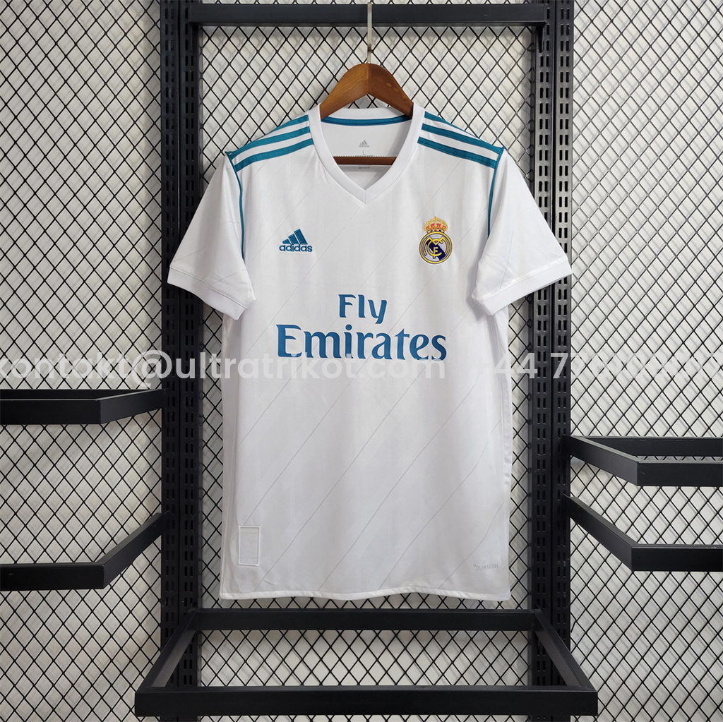 UltraTrikot-Retro Real Madrid 17-18 Home Jersey - with Champions League Final Final