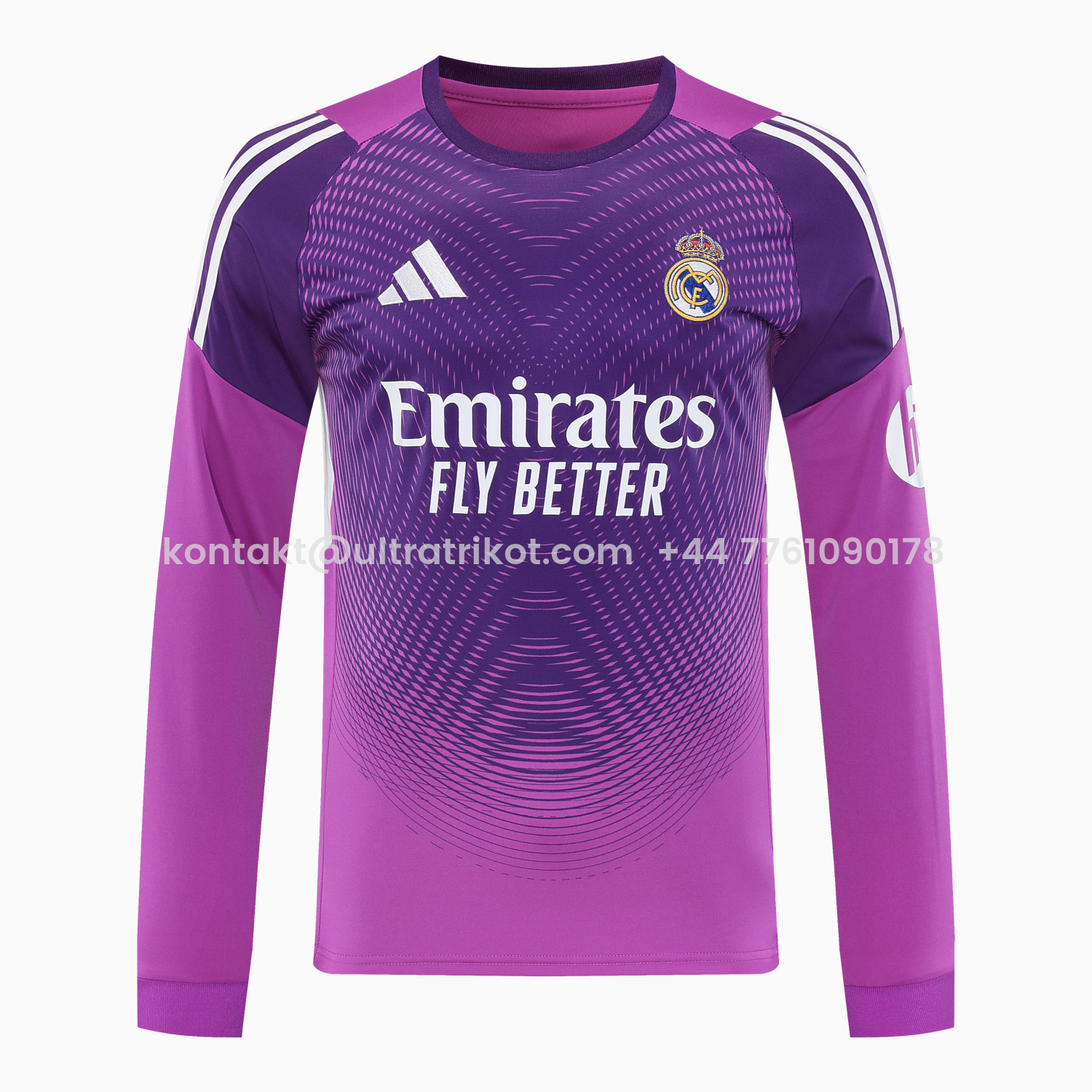 UltraTrikot-Real Madrid 25-26 Longt-Sleeve Training Set - Purple Top & Purple Shorts